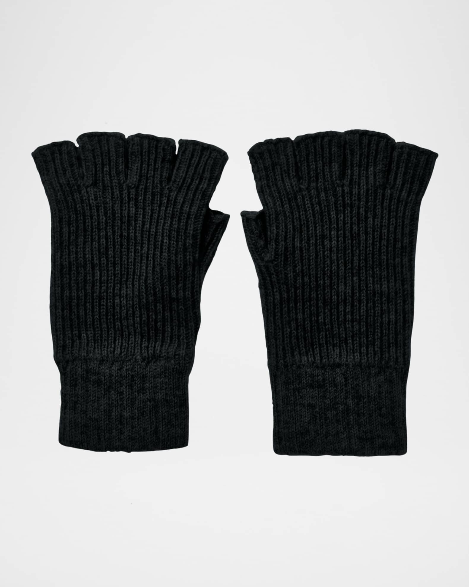 Johnstons Of Elgin Ribbed Cashmere Fingerless Gloves Neiman Marcus