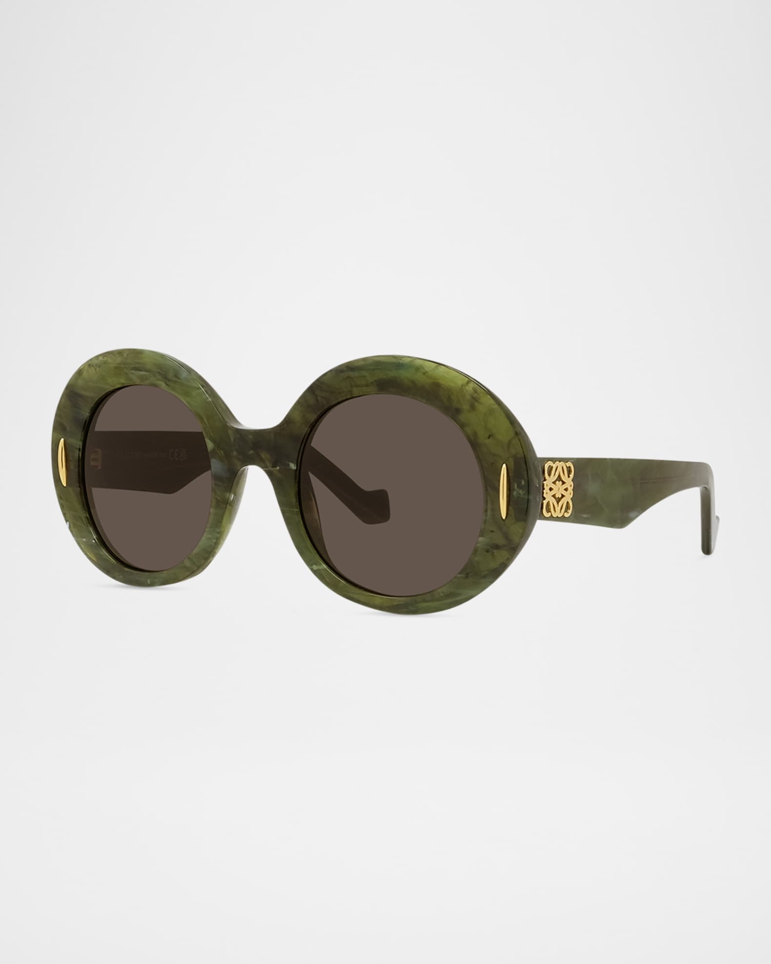 Oval Acetate Sunglasses W/ Anagram 0