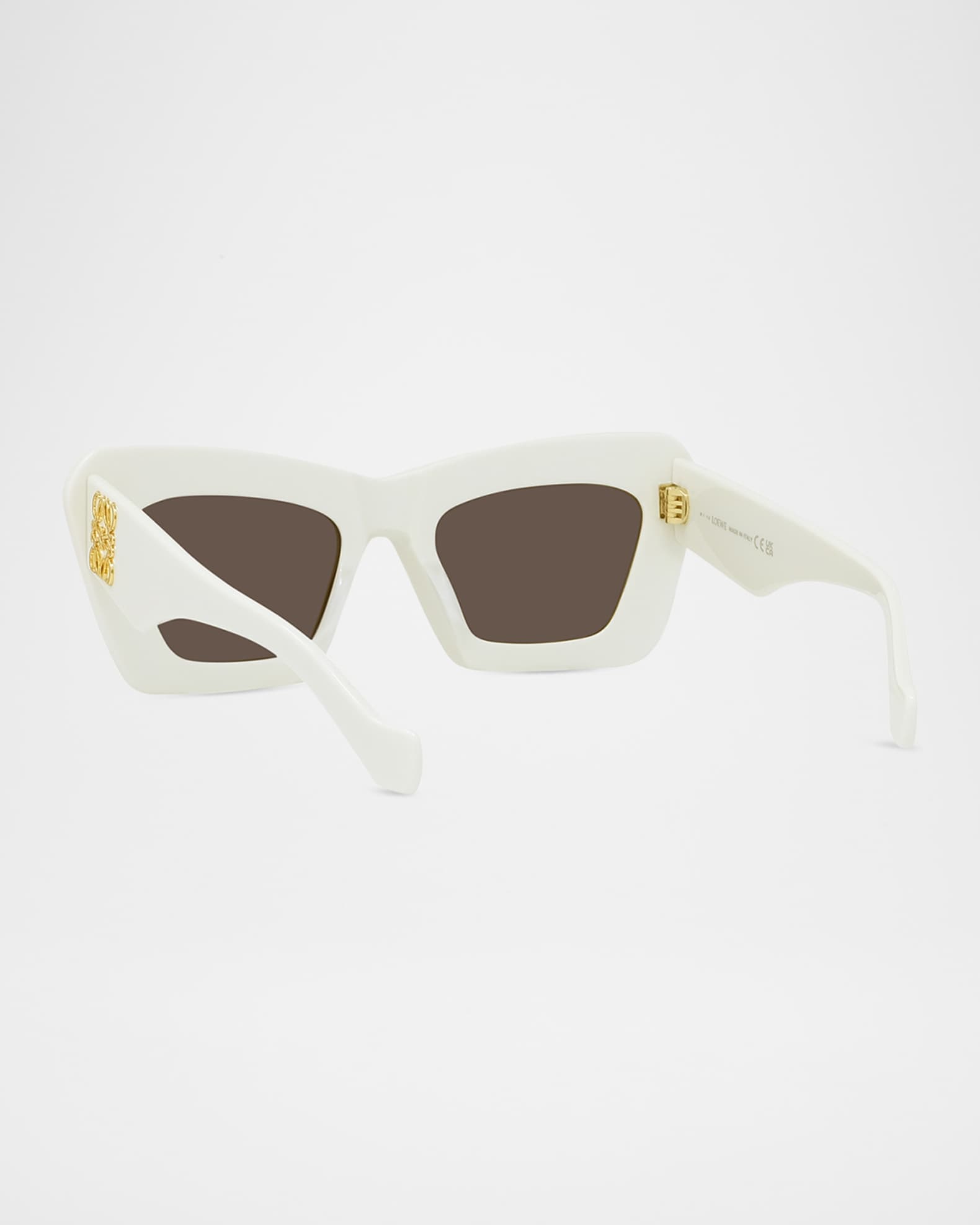 サングラス Loewe White Acetate Sunglasses Loewe Cat Eye Sunglasses W/ Anagram | Neiman Marcus