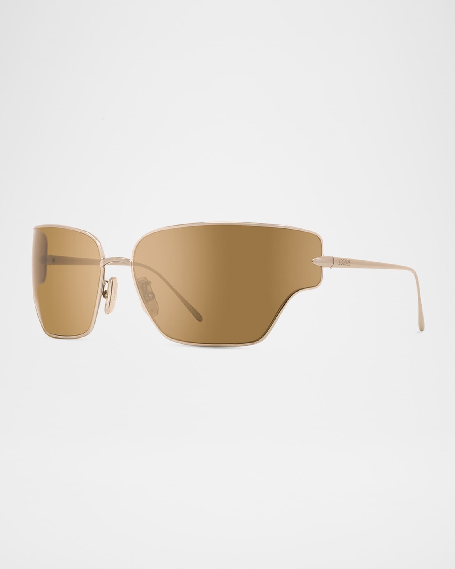 Loewe Signature Metal & Nylon Shield Sunglasses | Neiman Marcus
