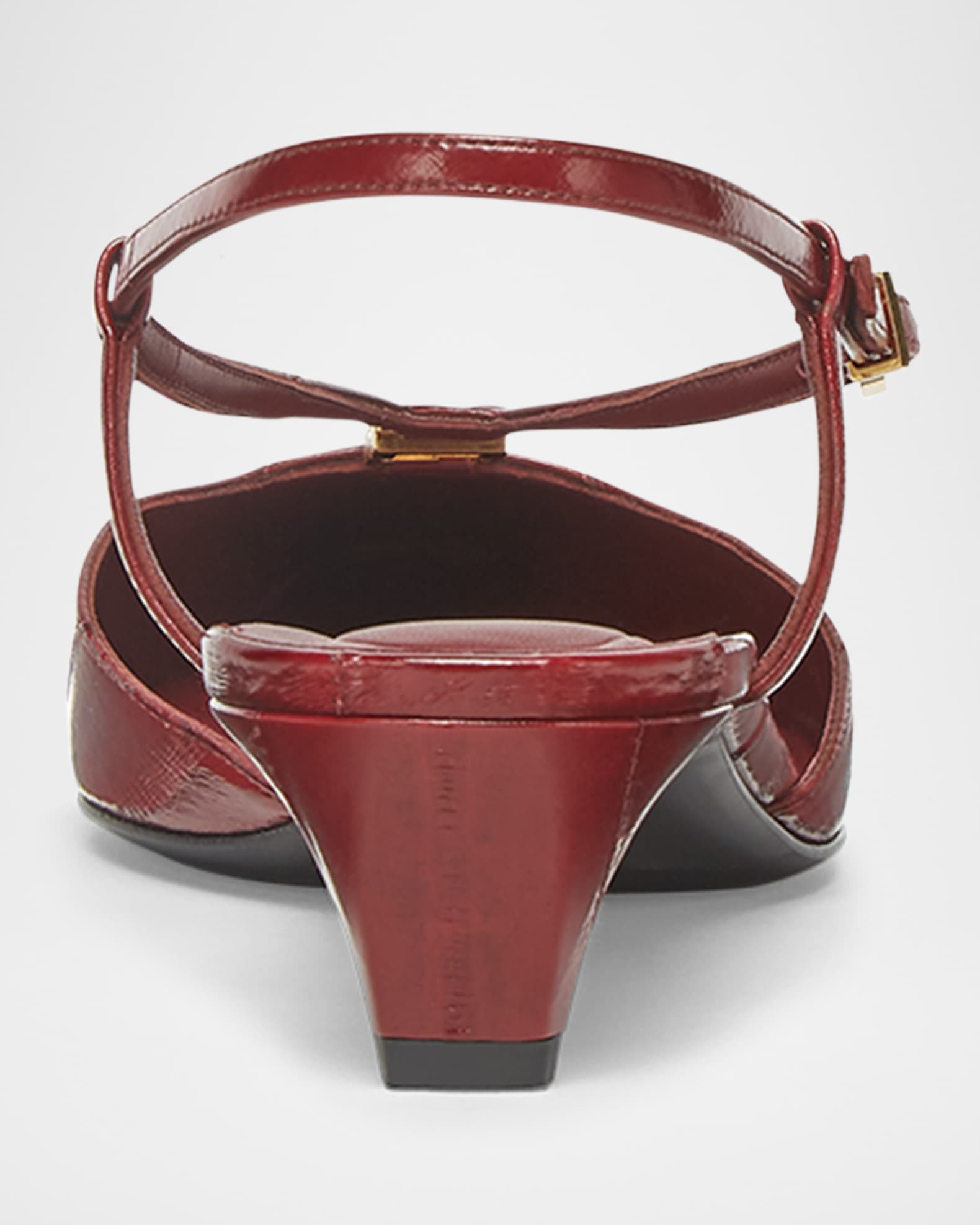 Fendi FFold Slingback Eel Leather Pumps | Neiman Marcus