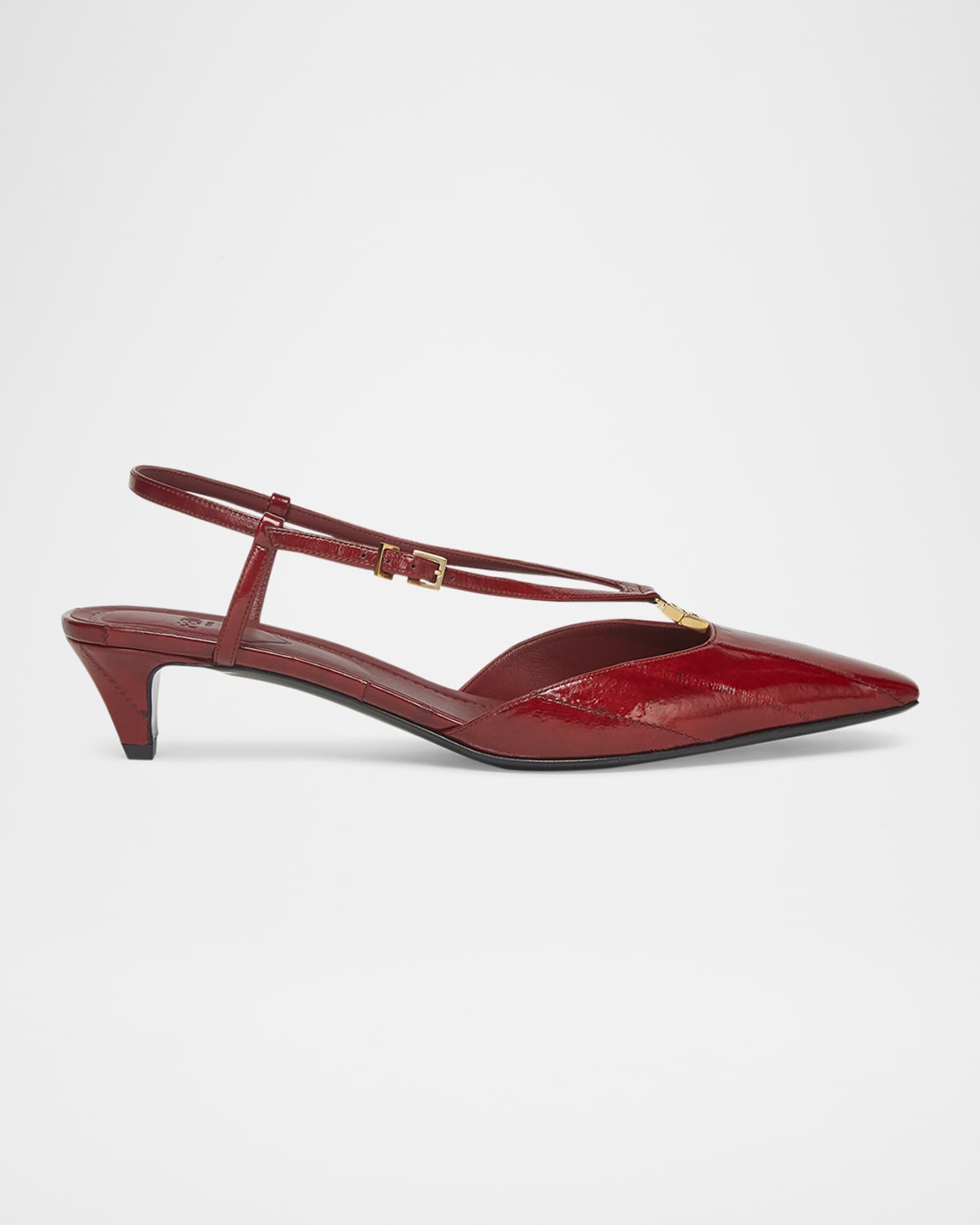 FFold Slingback Eel Leather Pumps 0