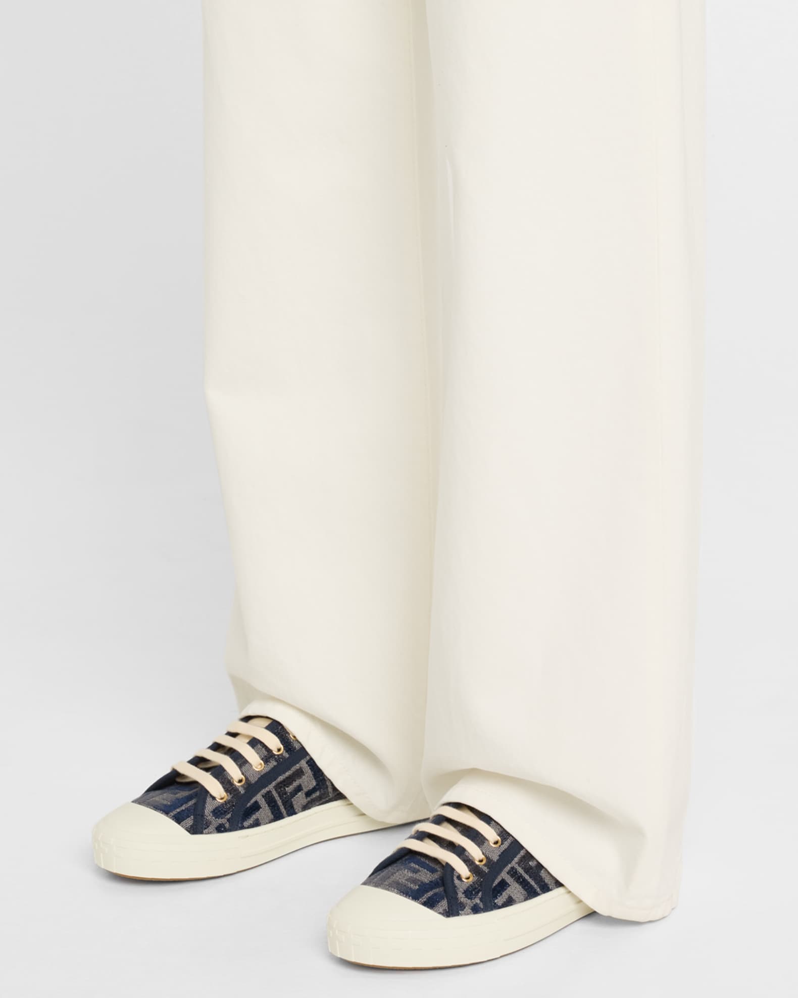 Domino FF Chenille Jacquard Low-Top Sneakers 1