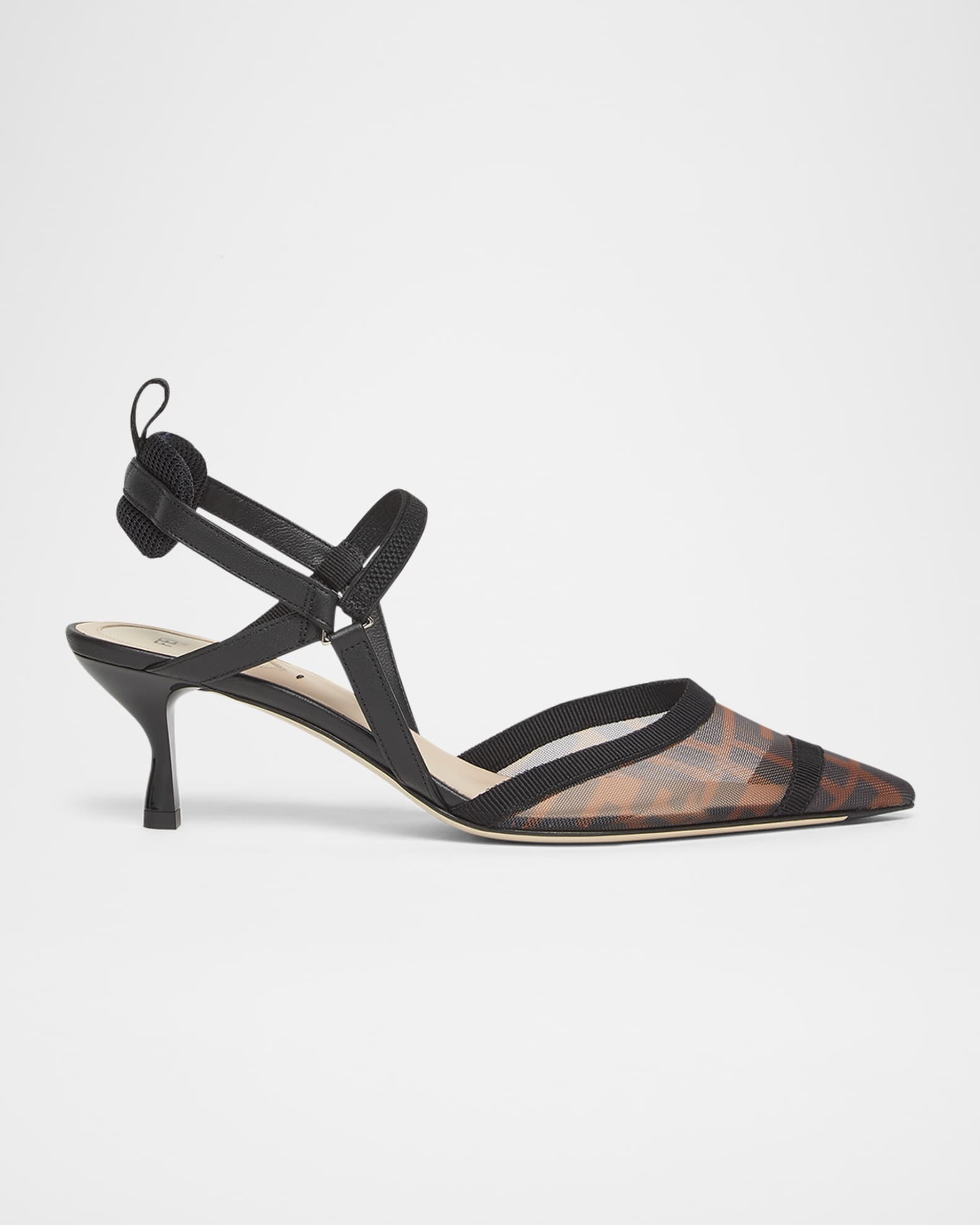 Colibri FF Mesh Slingback Kitten-Heel Pumps 0