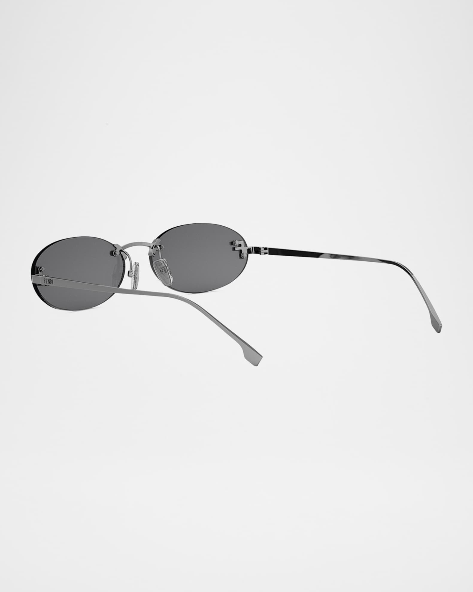 FF Crystal Metal Oval Sunglasses 1
