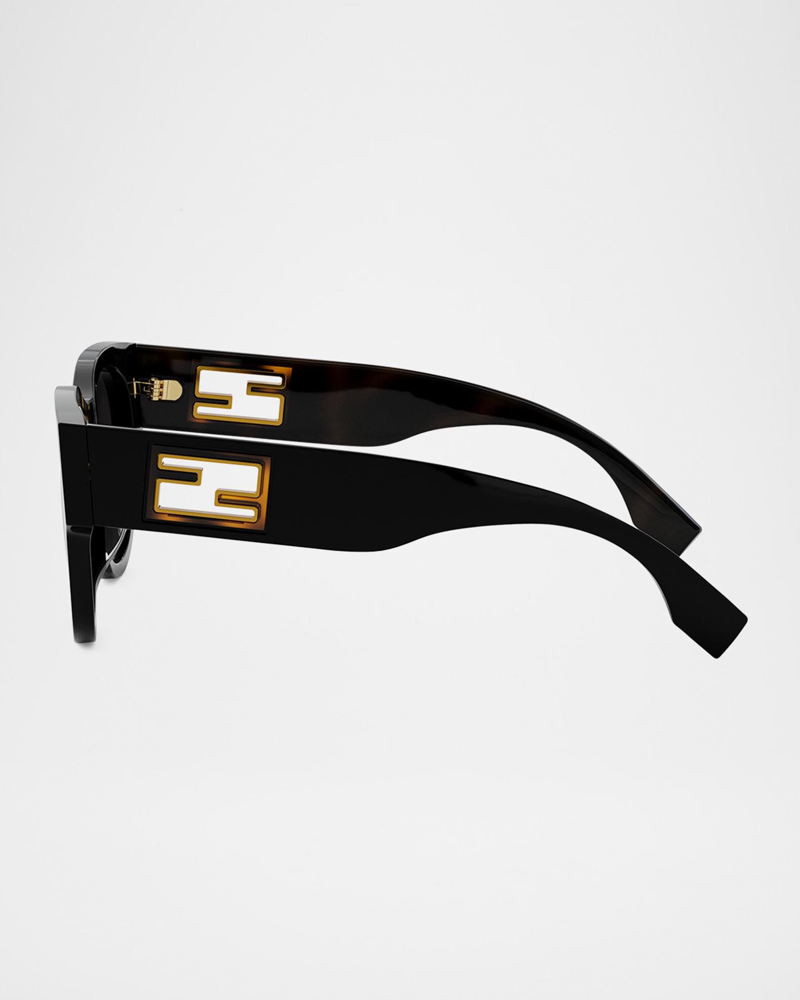 Fendi NWT Baguette Acetate Round Sunglasses FENDI Baguette cat-eye acetate sunglasses | REVERSIBLE main image 2