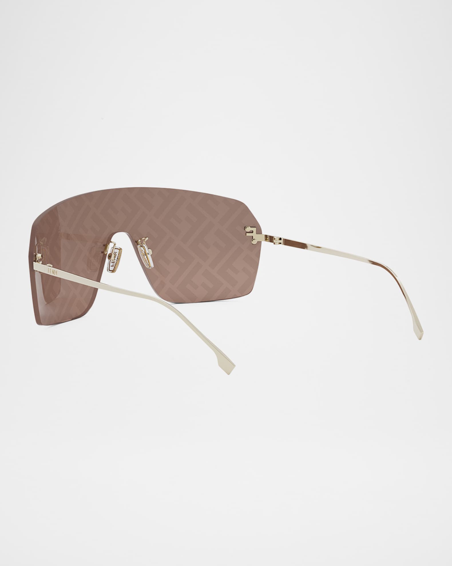Rimless Metal & Nylon Shield Sunglasses 1