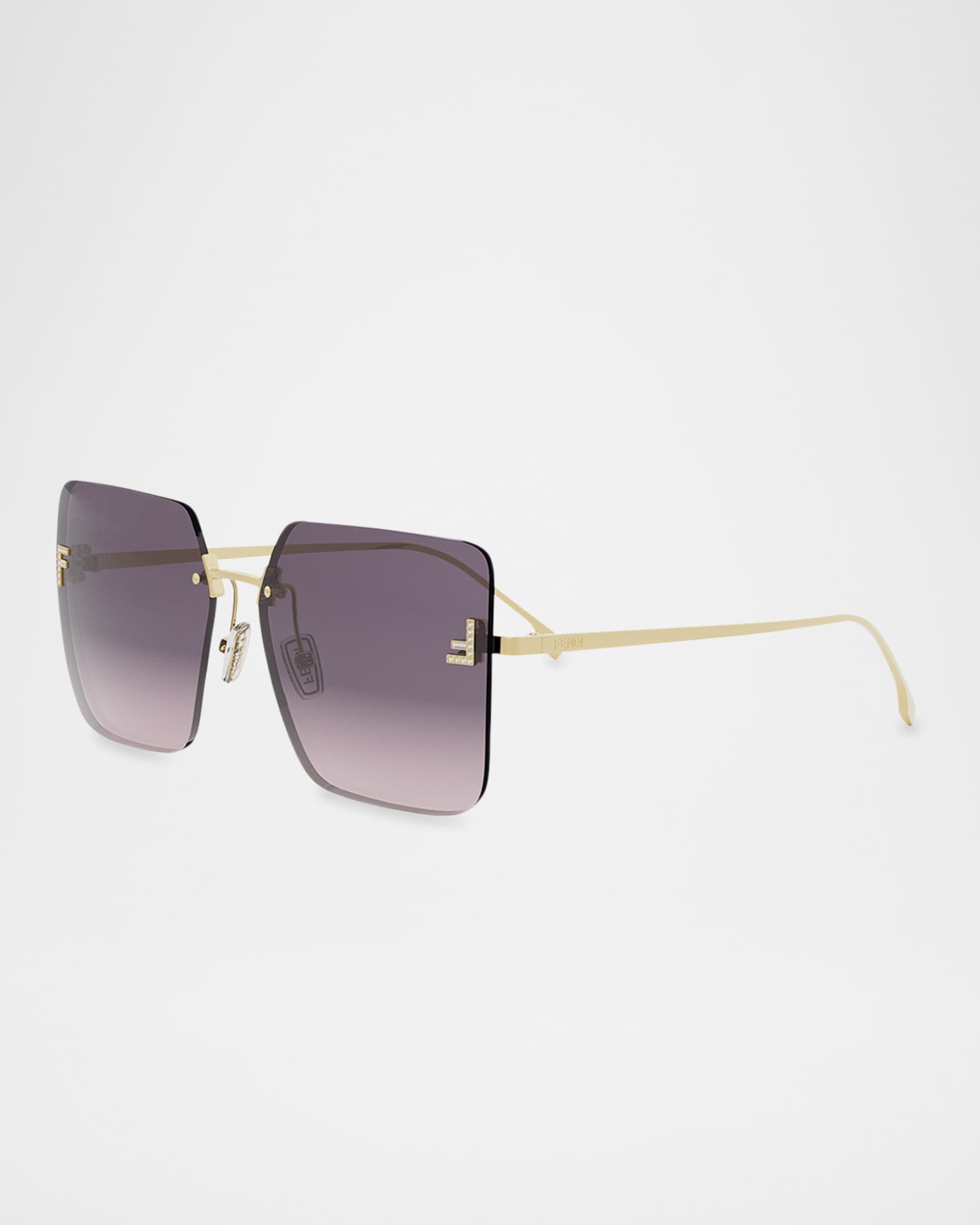 【送料&関税込】Fendi Square Frame Sunglasses Fendi Oversized Logo Square Acetate & Metal Sunglasses