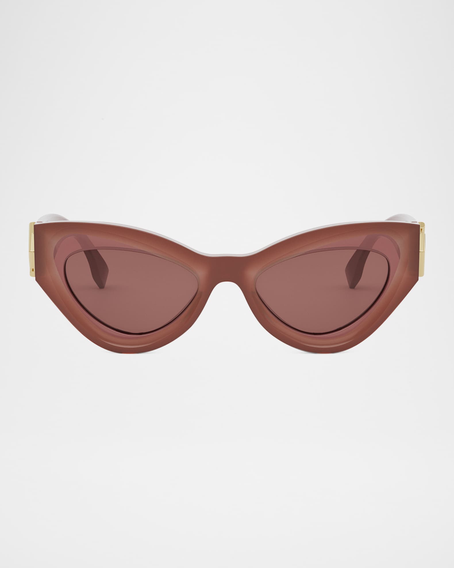 Fendi FF Diamond Logo Acetate Cat-Eye Sunglasses | Neiman Marcus