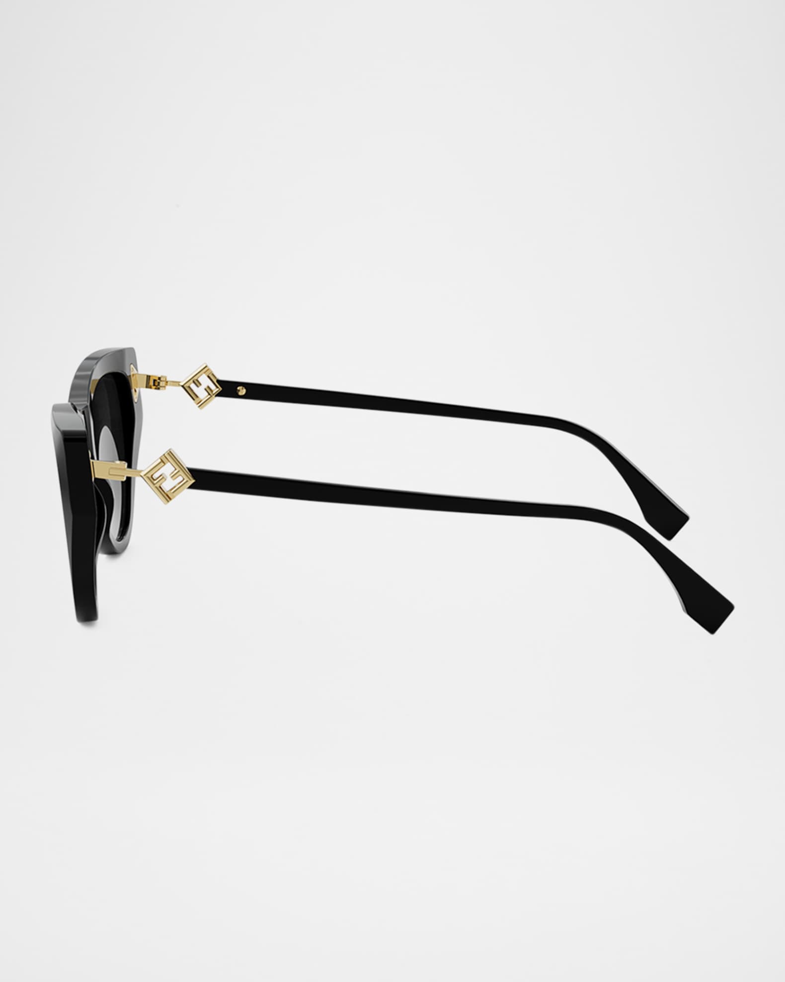 Fendi FF Diamond Logo Acetate & Nylon Cat-Eye Sunglasses