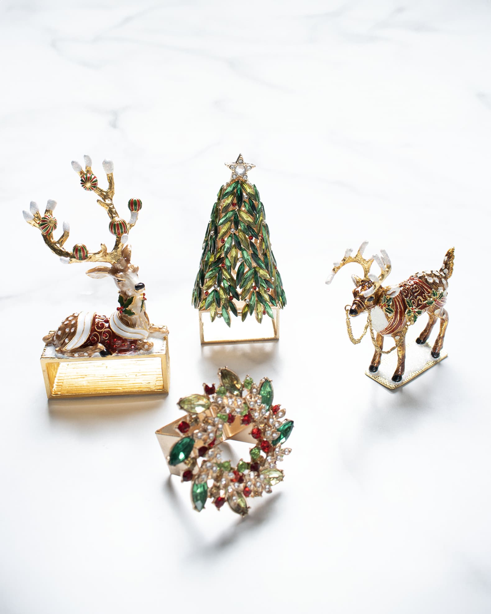 Blitzen Christmas Napkin Rings