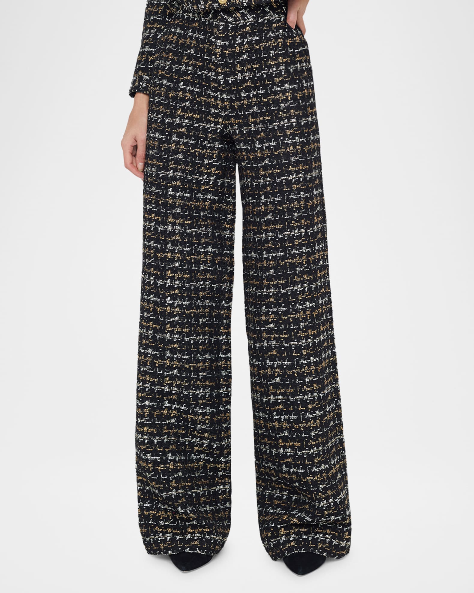 Livvy Tweed Straight-Leg Trousers 1