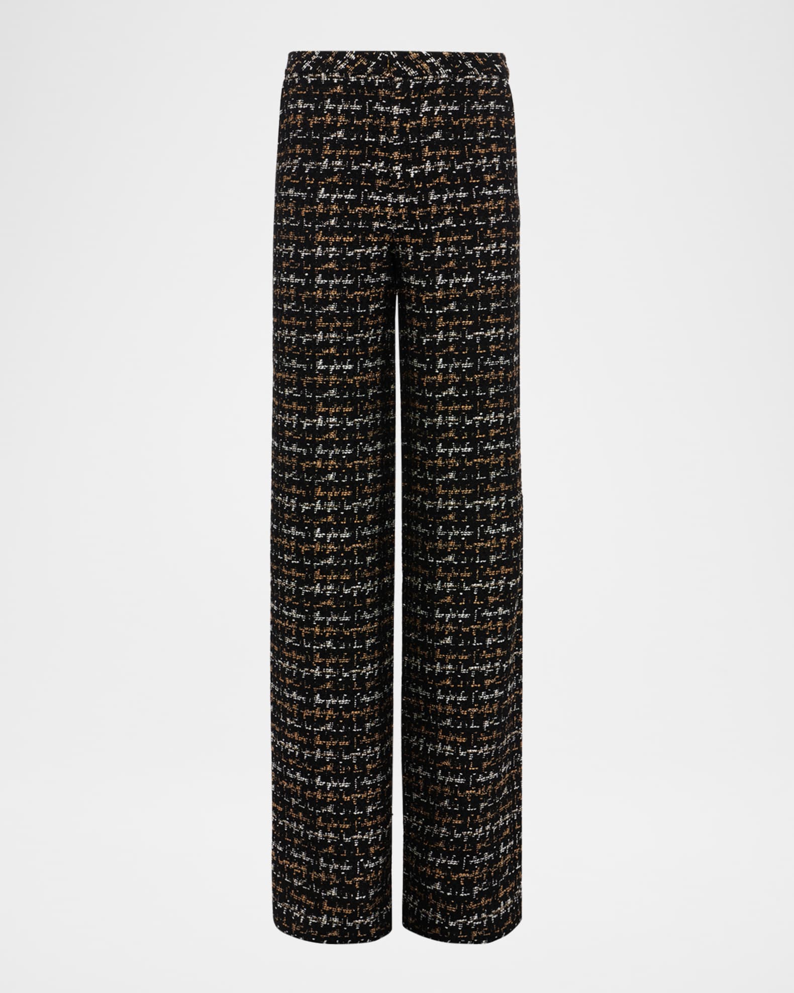 Livvy Tweed Straight-Leg Trousers 0