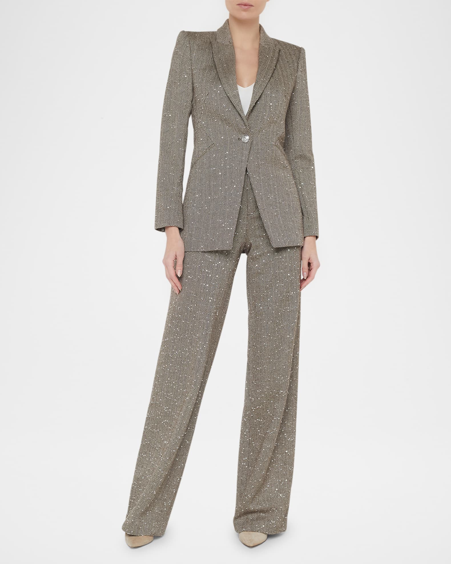 Sheila Structured Chevron Blazer 1