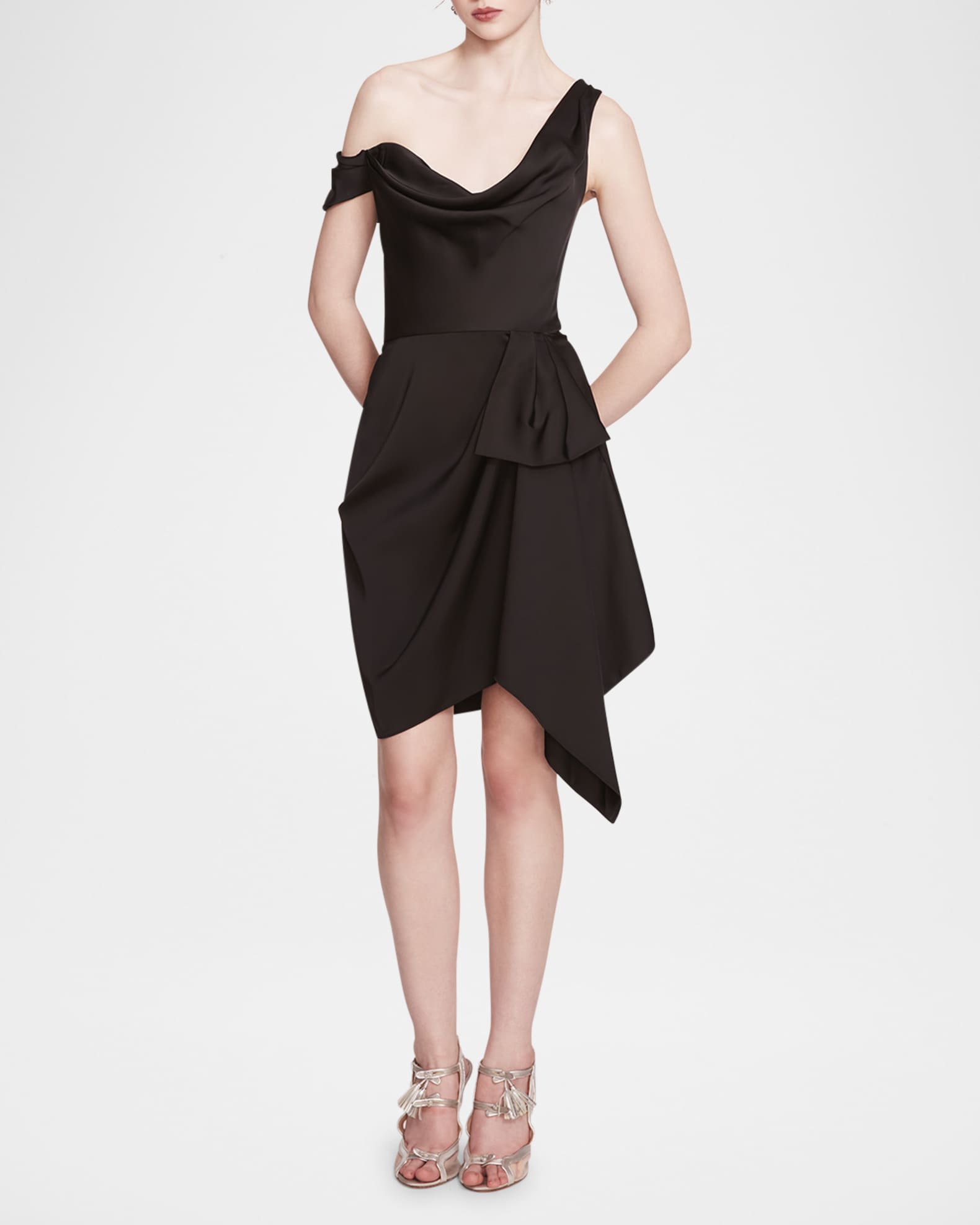 Marchesa notte metallic floral cocktail dress cheap