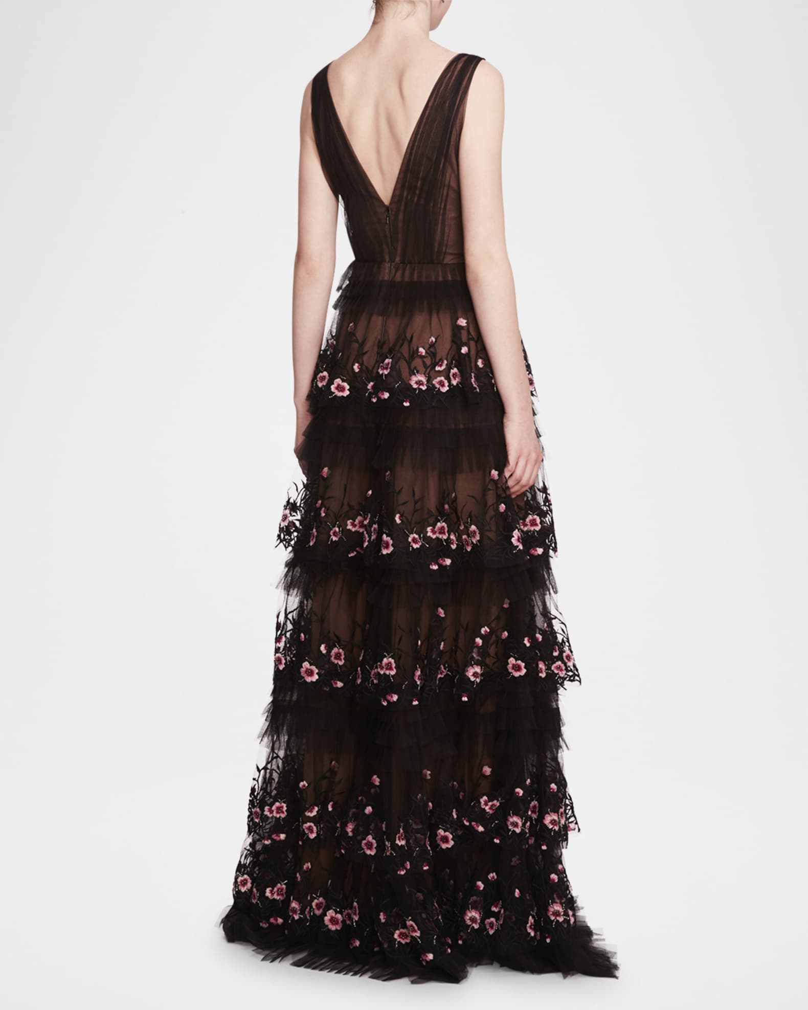 Marchesa embroidered gown best sale