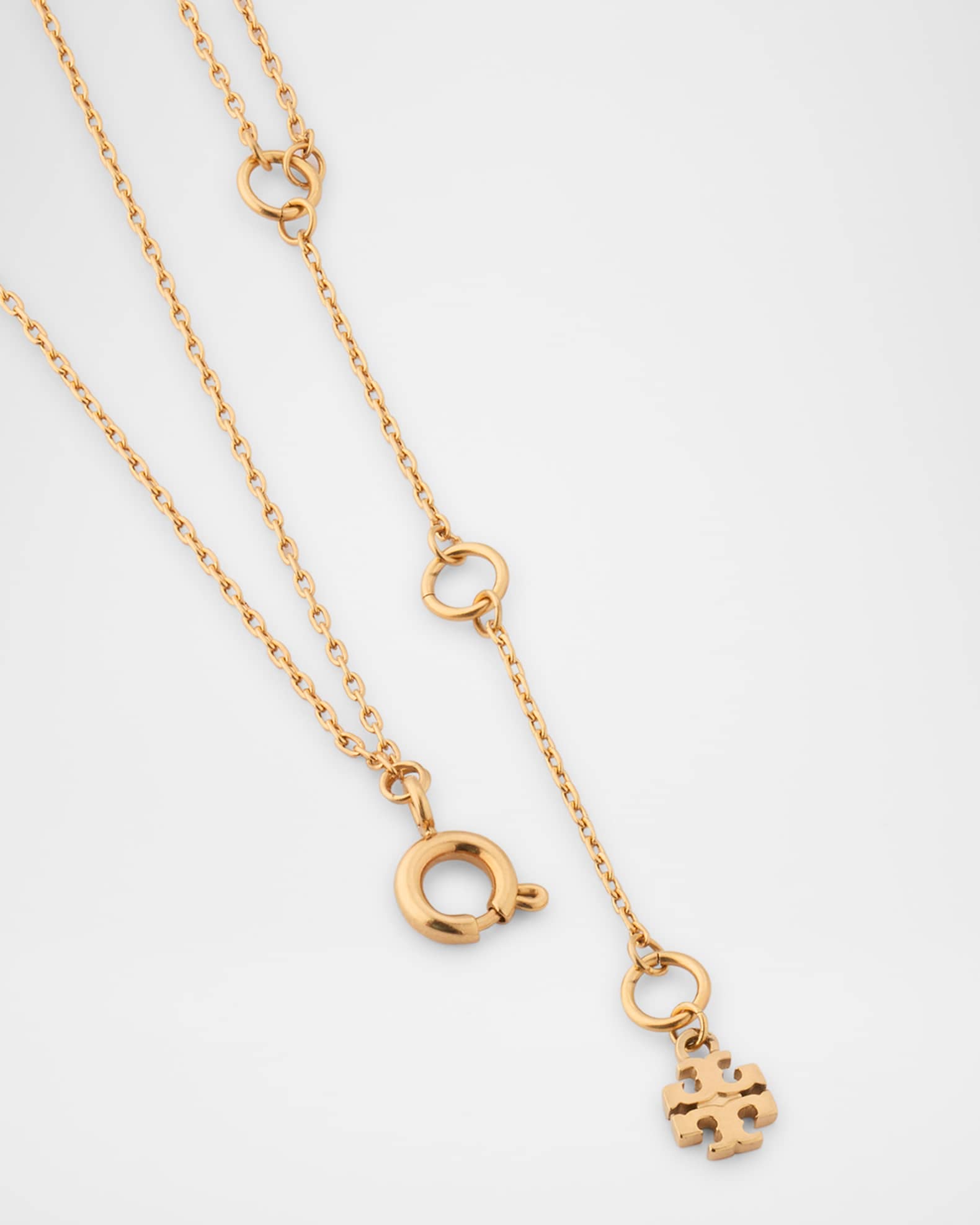 Tory Burch Miller Stud Circle Pendant Necklace | Neiman Marcus