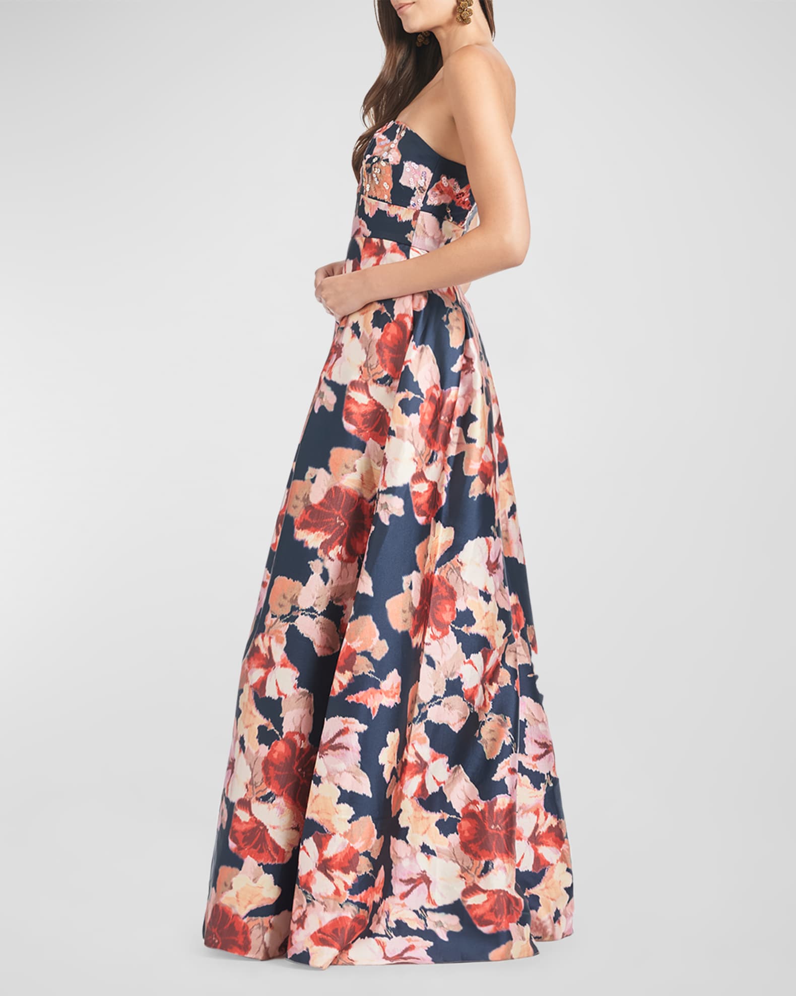 Sachin Babi Teyana strapless sequin Gown main image 1