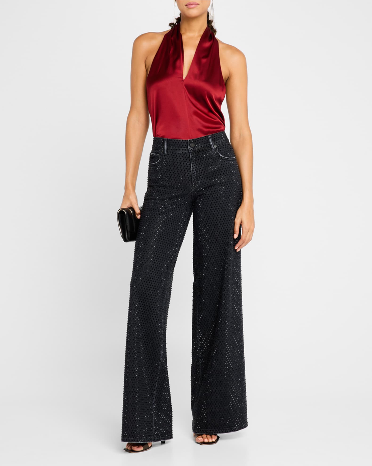 Trish Low-Rise Embellished Baggy Jeans 1