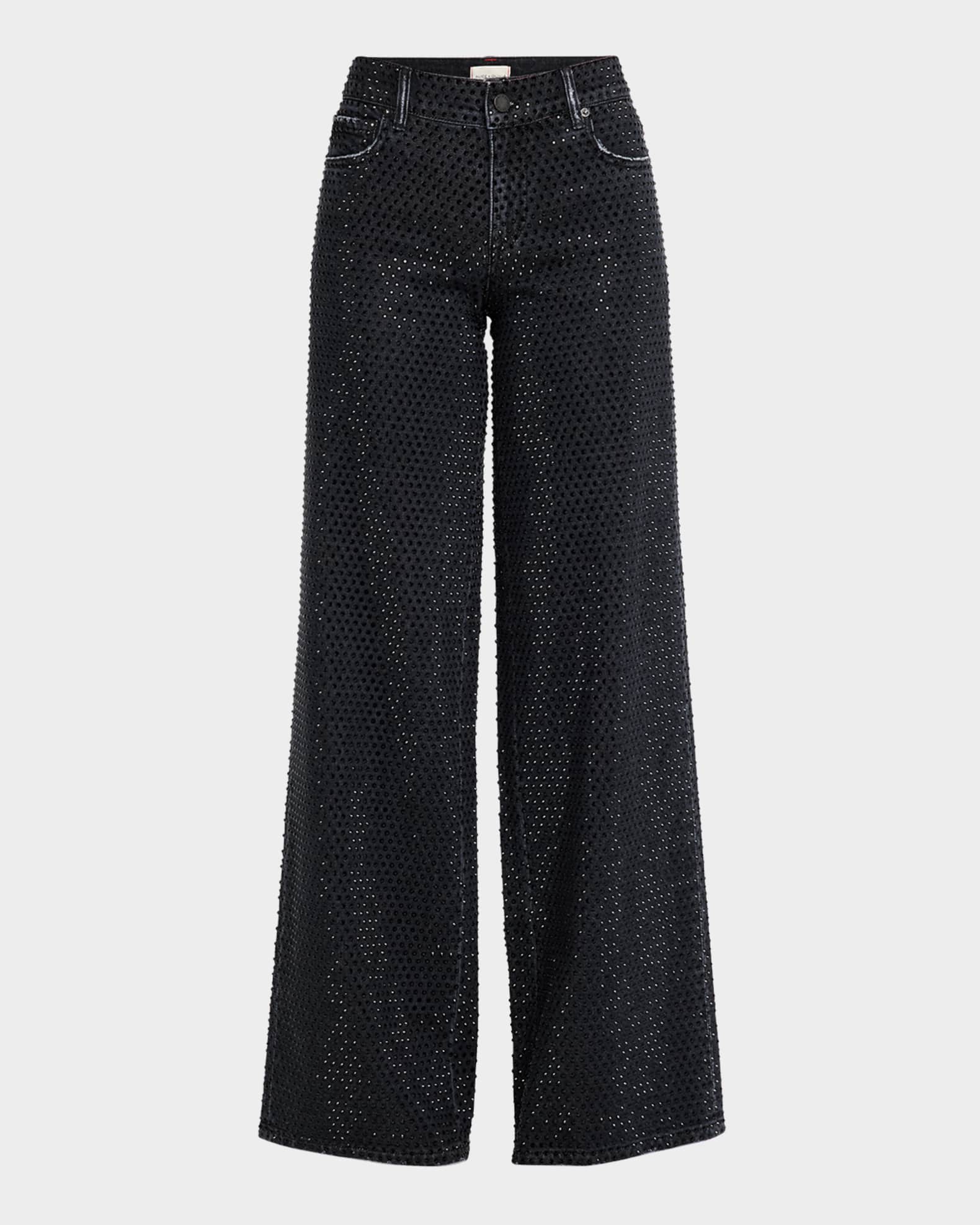 Trish Low-Rise Embellished Baggy Jeans 0
