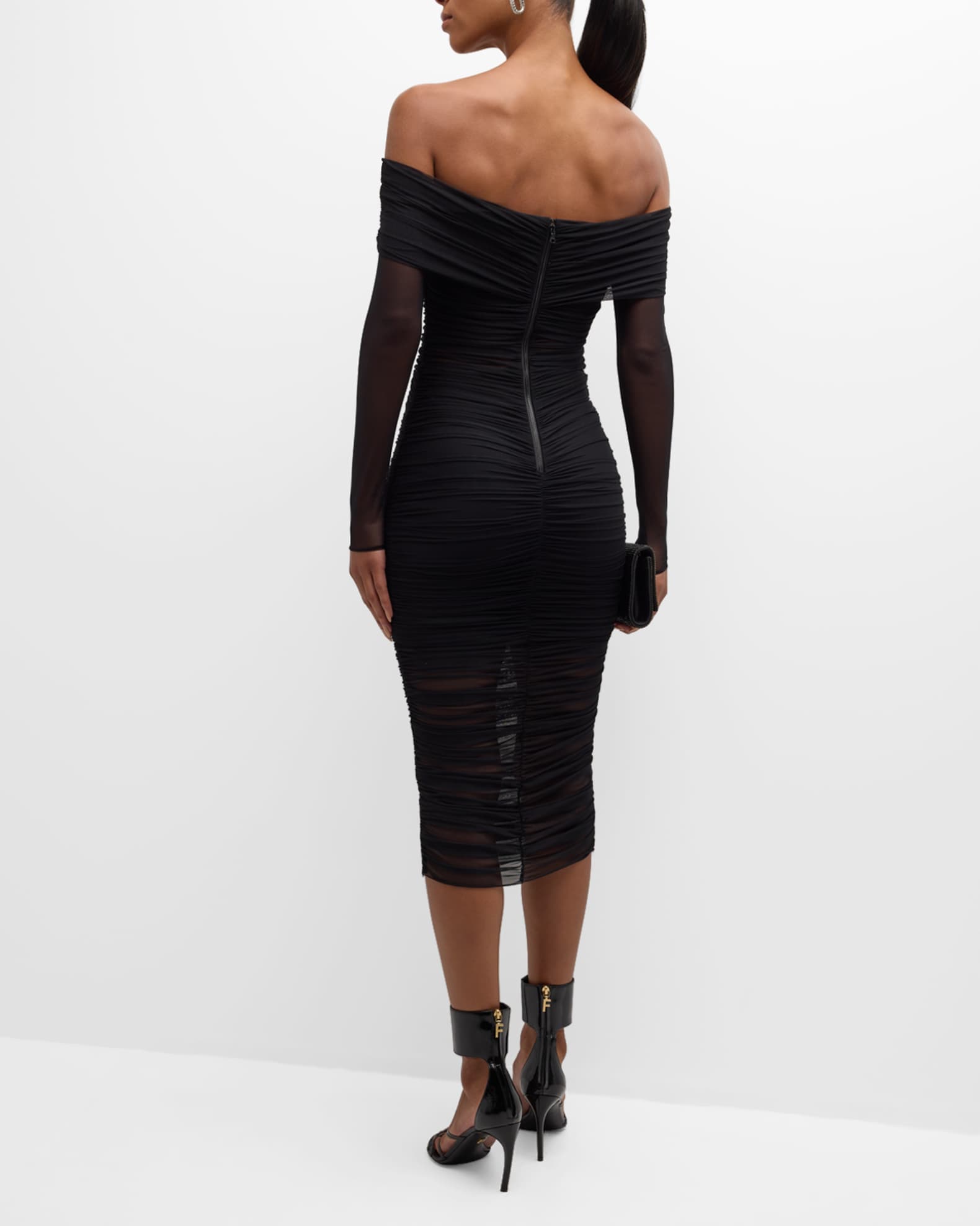 Neiman marcus off the shoulder dress top