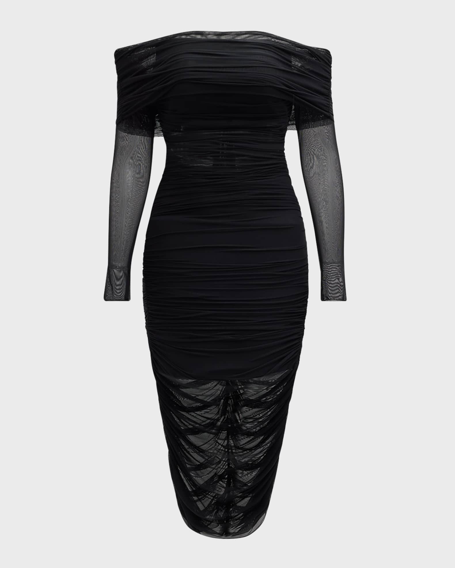 Neiman marcus off the shoulder dress outlet