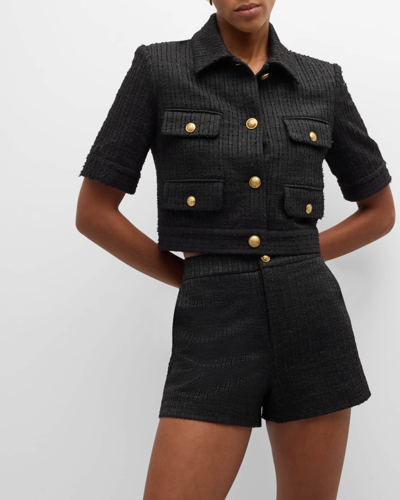 Ella Cropped Tweed Jacket