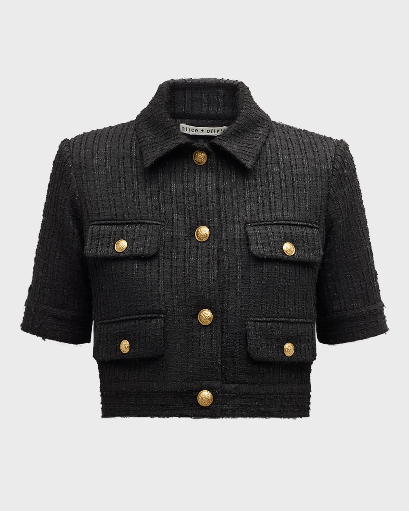 Alice and olivia cropped jacket hot sale