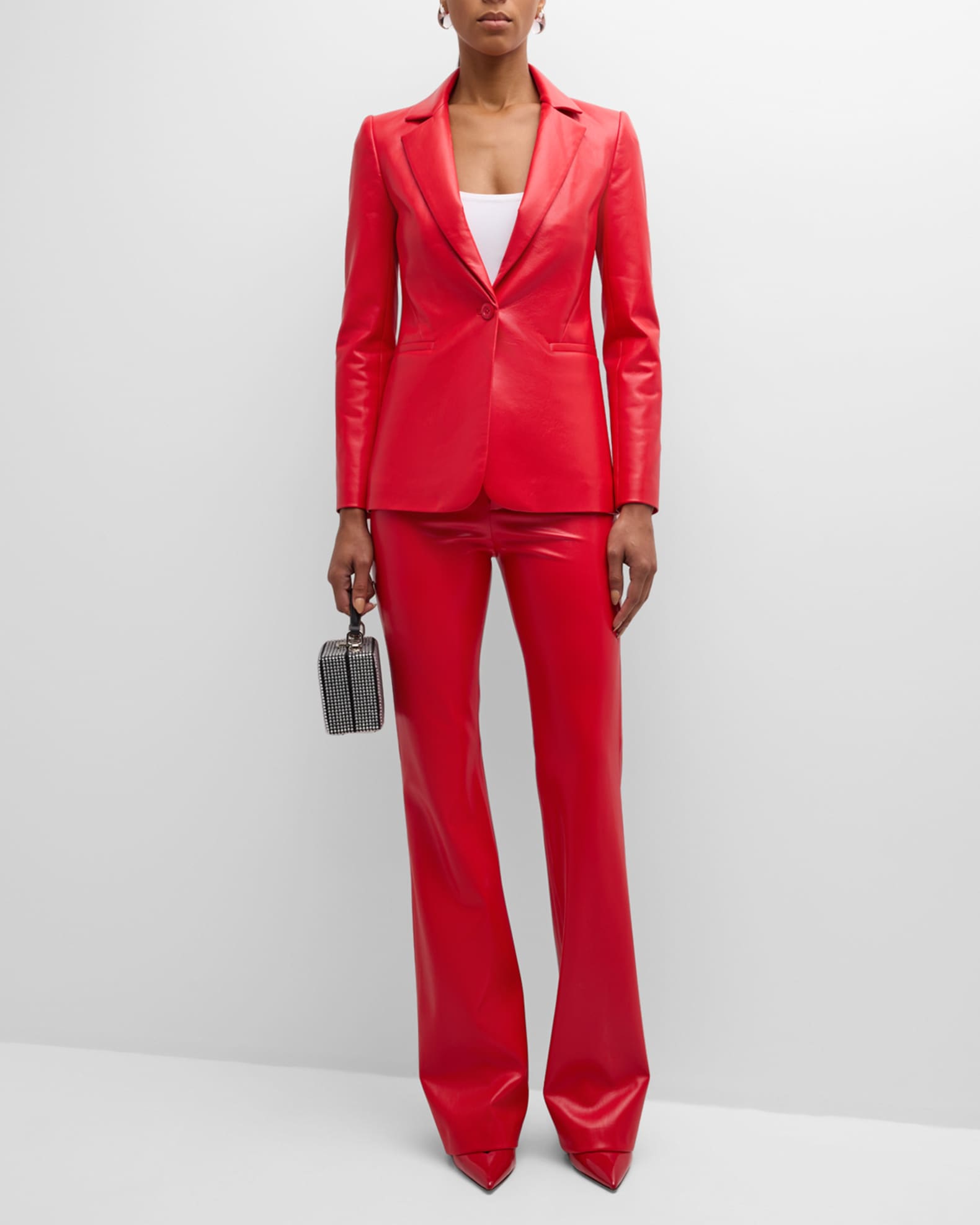 Vegan Leather Suit | Neiman Marcus