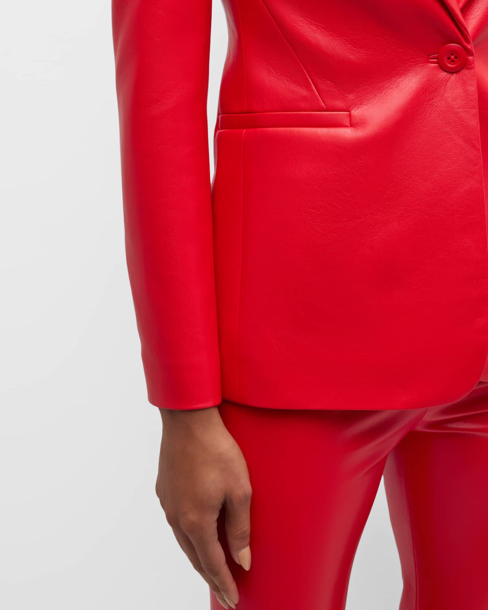 Vegan Leather Suit | Neiman Marcus