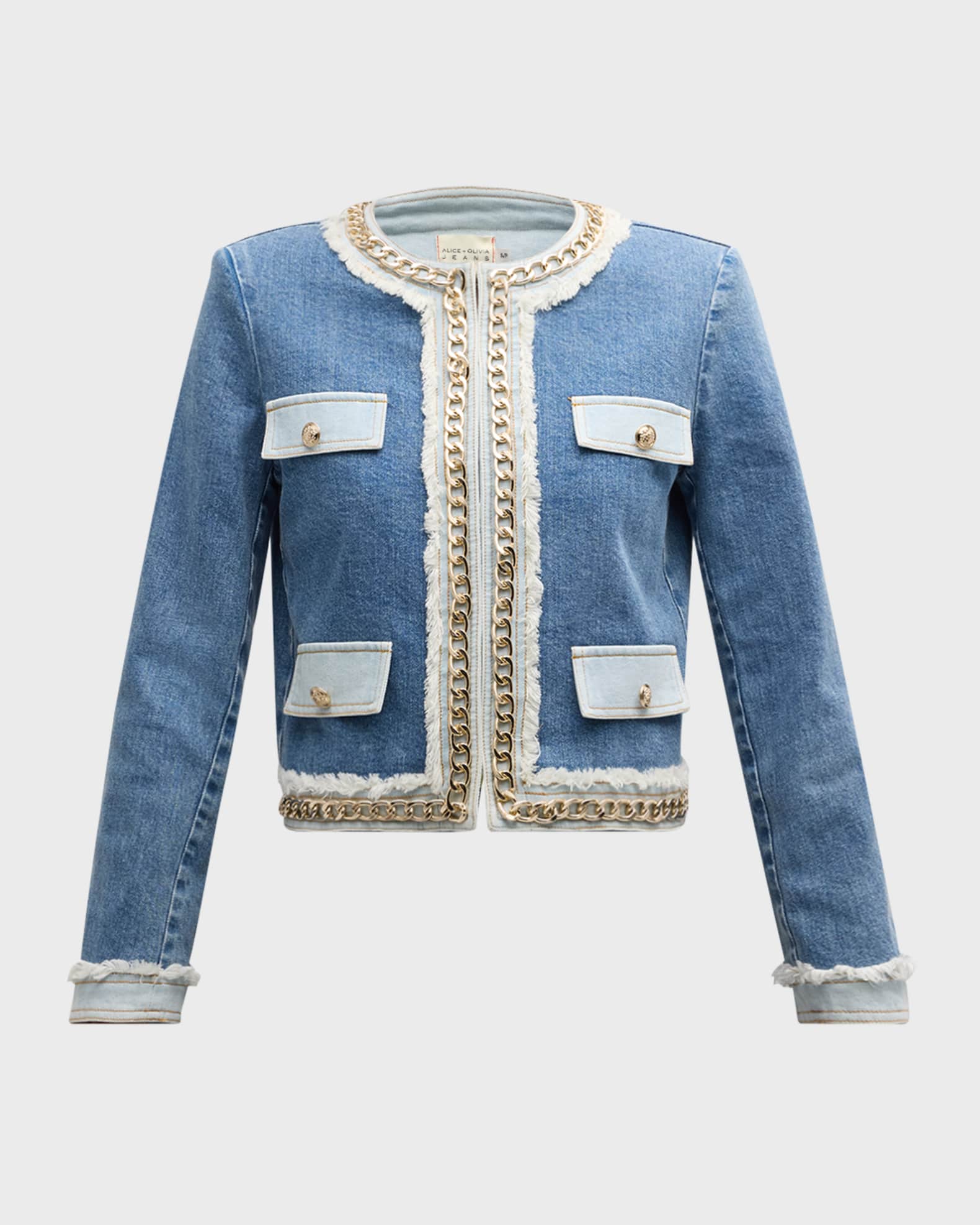 Alice and olivia denim jacket new arrivals