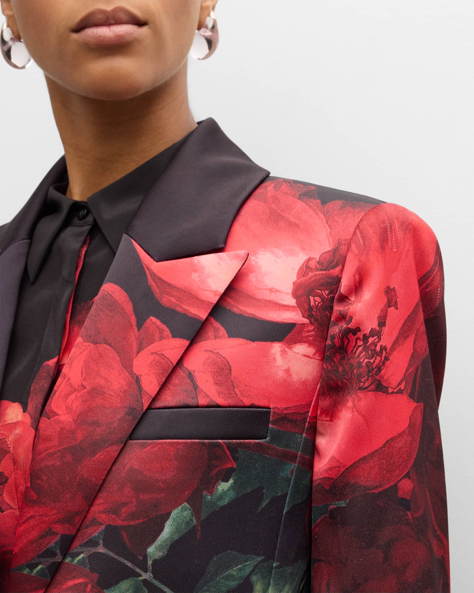 Alice Olivia Anthony Floral Print Blazer Neiman Marcus
