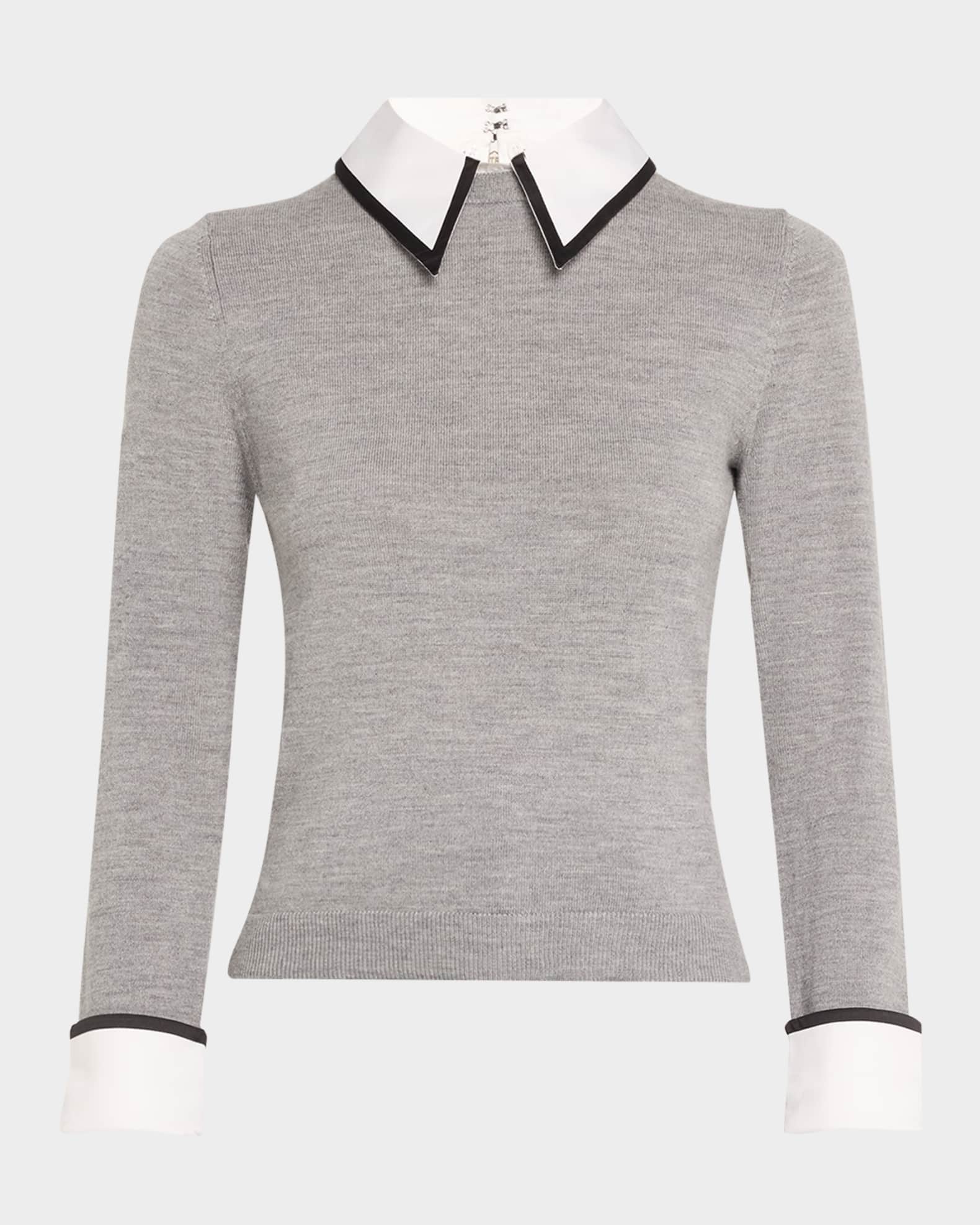 ★美品･alice＋olivia セーター ALICE + OLIVIA Porla Collared Sweater | Neiman Marcus