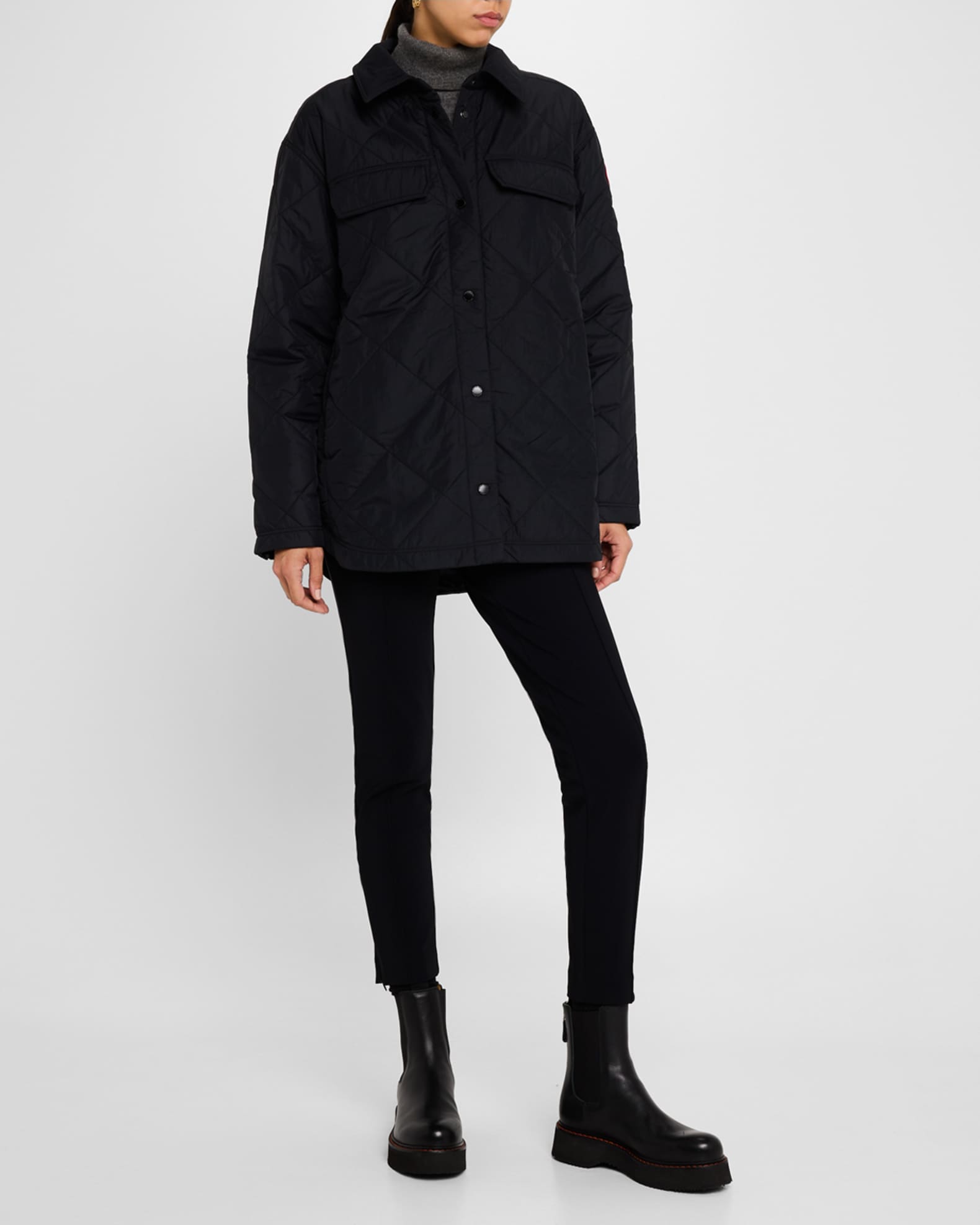 Canada Goose Albany Quilted Shirt Jacket Black