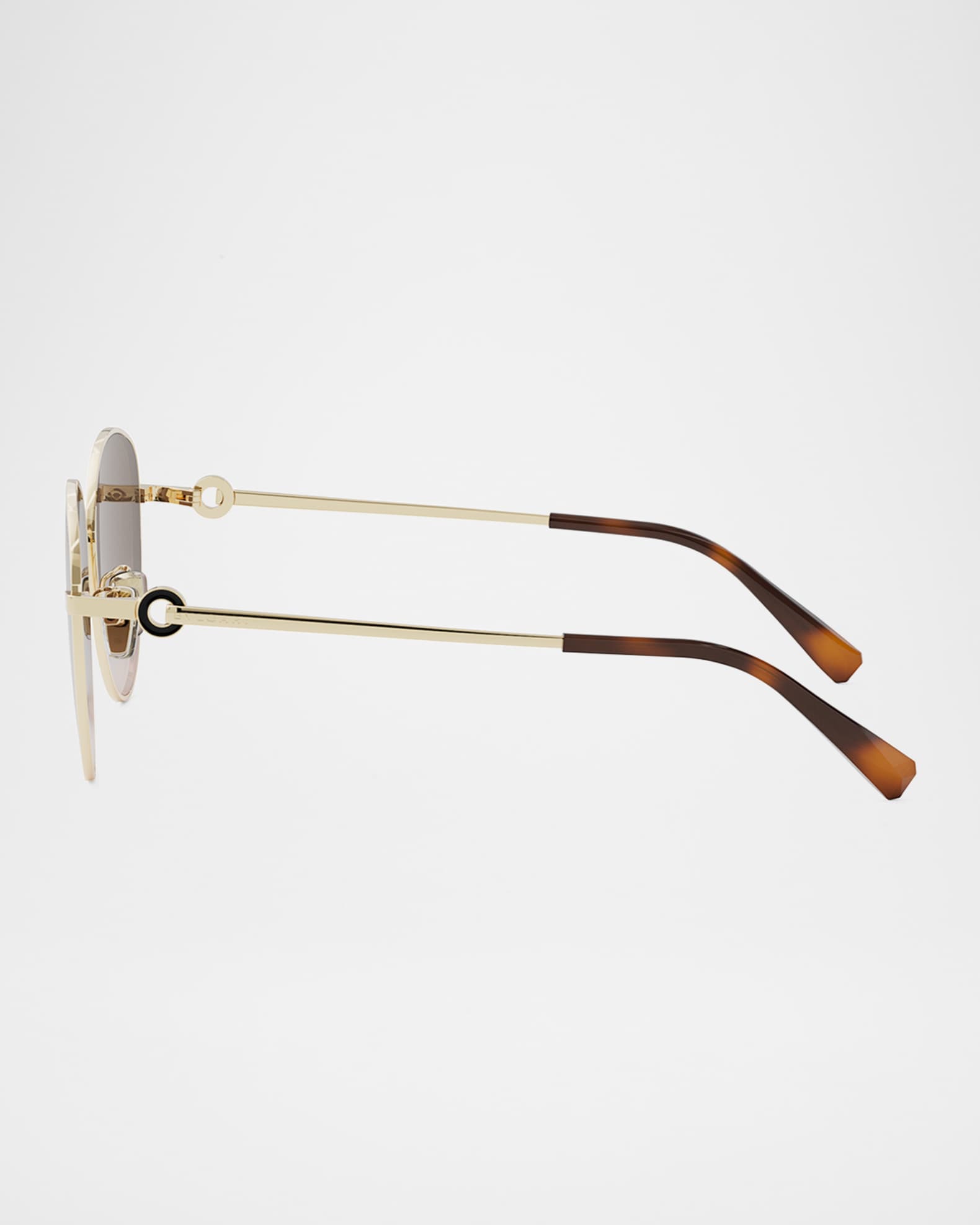 未使用品 BVLGARI sunglasses round タグ付き BVLGARI Round Metal & Nylon Sunglasses | Neiman Marcus