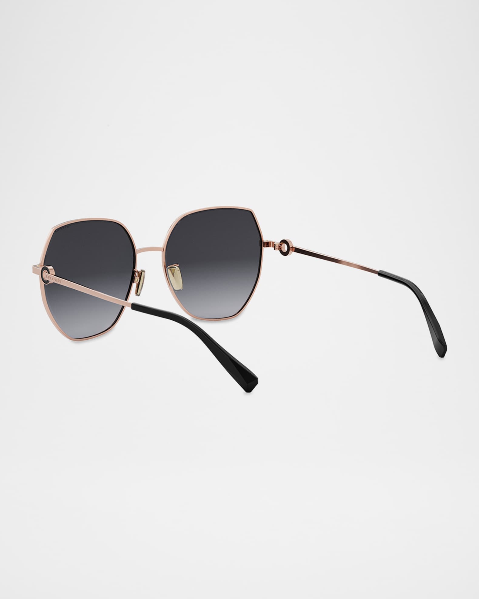 BVLGARI Round Metal Nylon Sunglasses Neiman Marcus