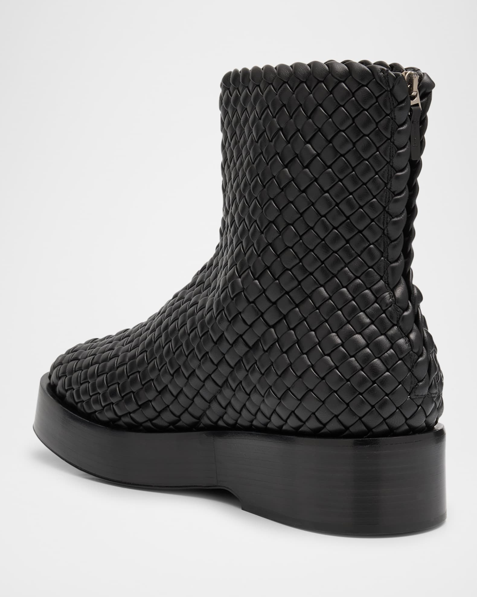 最高の Bottega Veneta Ankle Zip Leather Intreccio Torino Men's その他