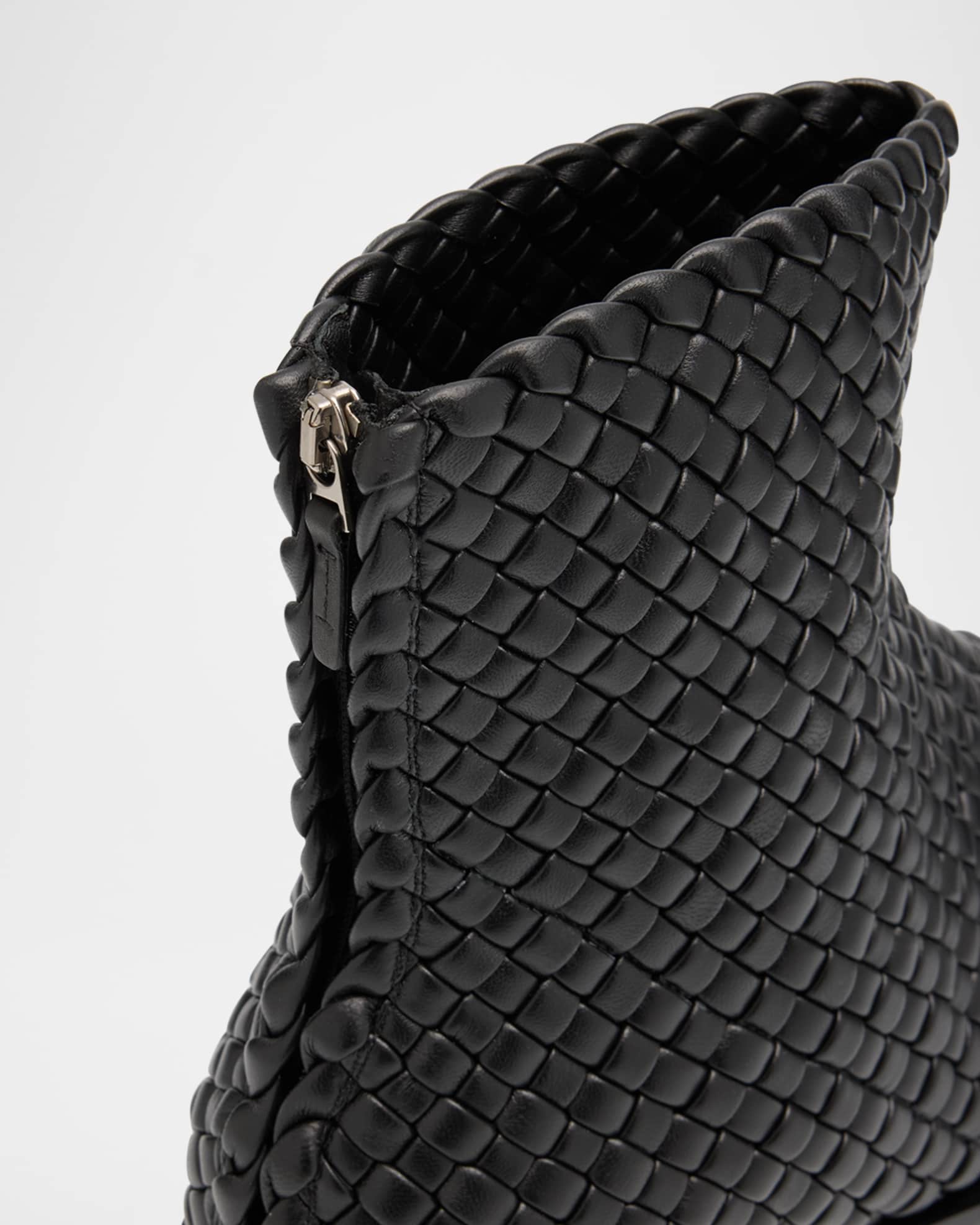 Bottega Veneta Men's Torino Intreccio Leather Zip Ankle