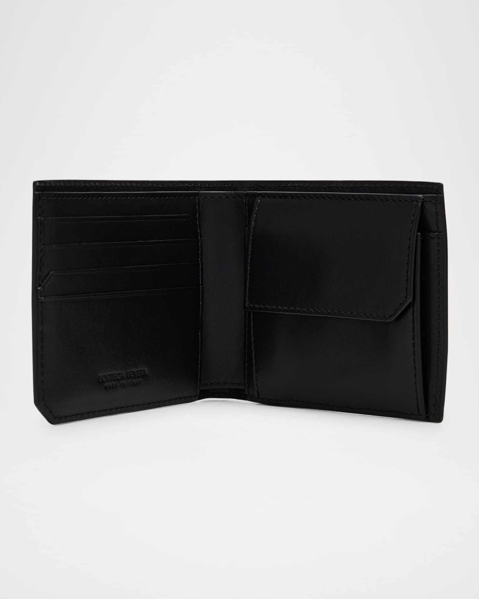 Bottega Veneta Men s Intrecciato Piccolo Bifold Wallet With Coin Purse Neiman Marcus
