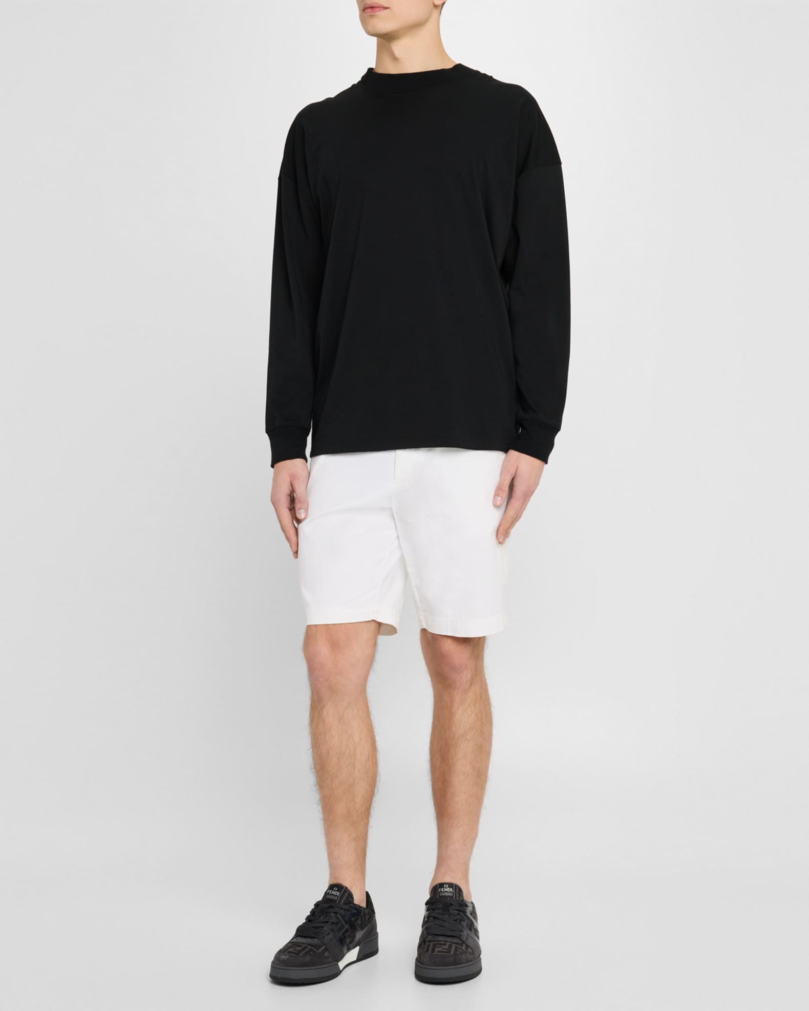 Fendi Men's Match FF Jacquard Low-Top Sneakers | Neiman Marcus