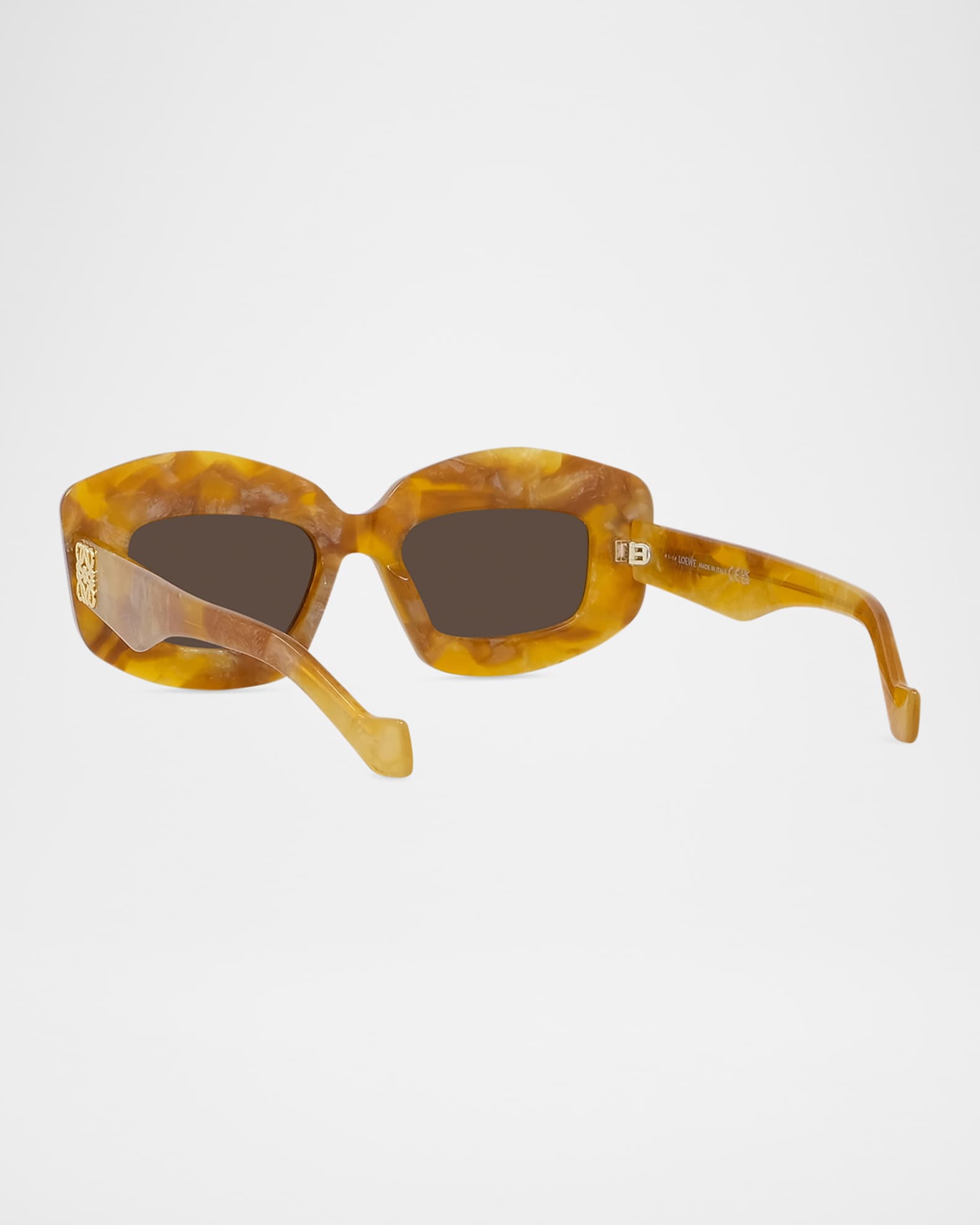 Men's Anagram Acetate and Nylon Rectangle Sunglasses 1