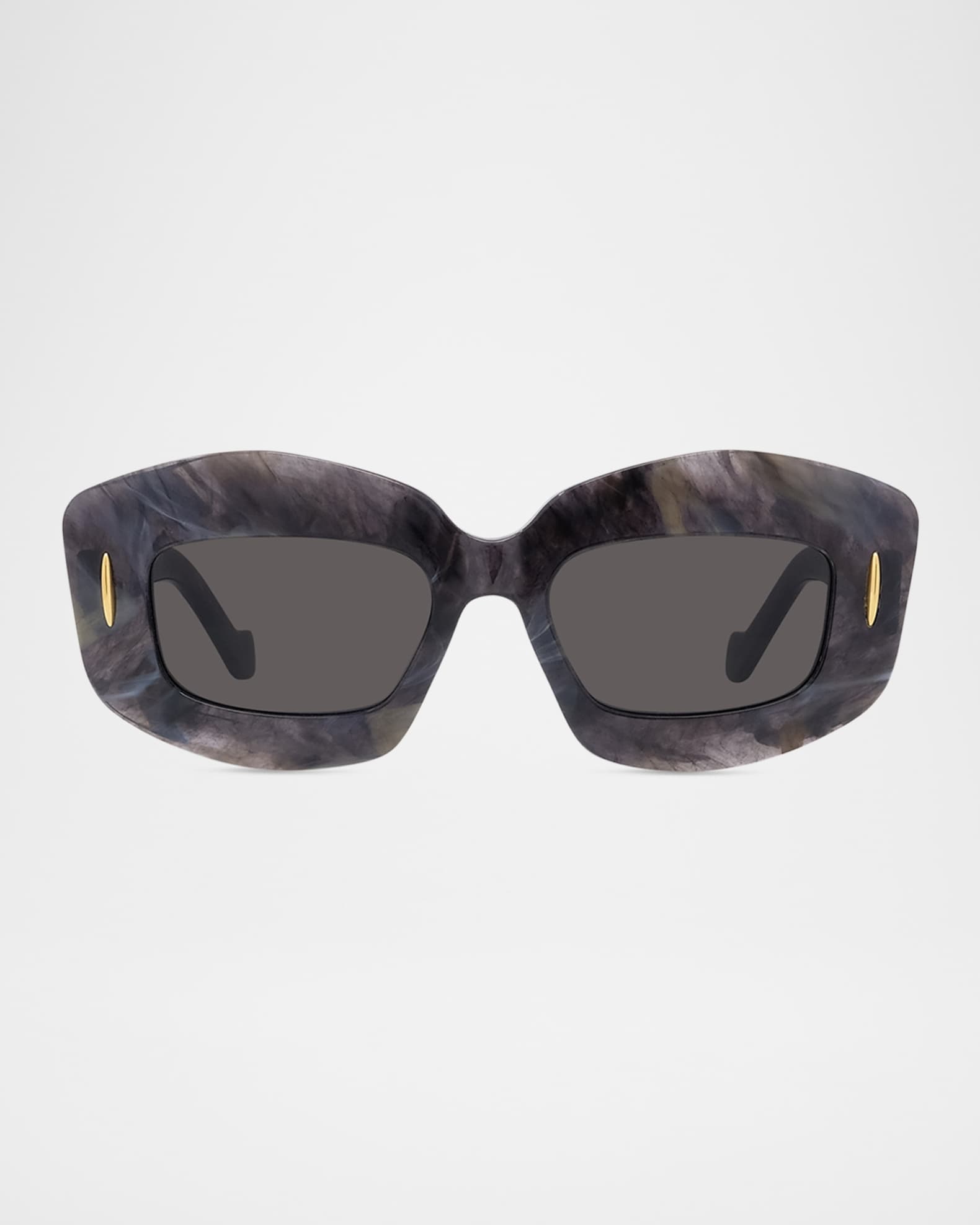 Men's Anagram Acetate and Nylon Rectangle Sunglasses 0