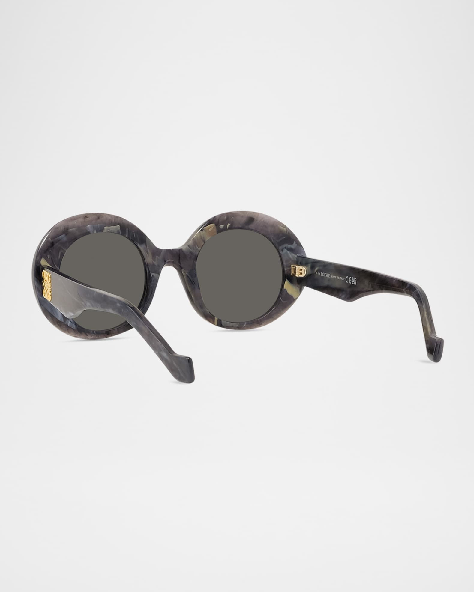 Men's Anagram Acetate and Nylon Round Sunglasses 1