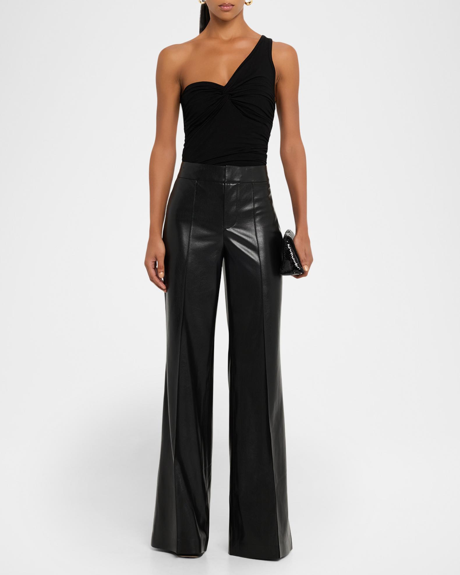 andsuns death wish leather Mサイズ ALICE + OLIVIA Dylan Vegan Leather Wide-Leg Pants | Neiman Marcus