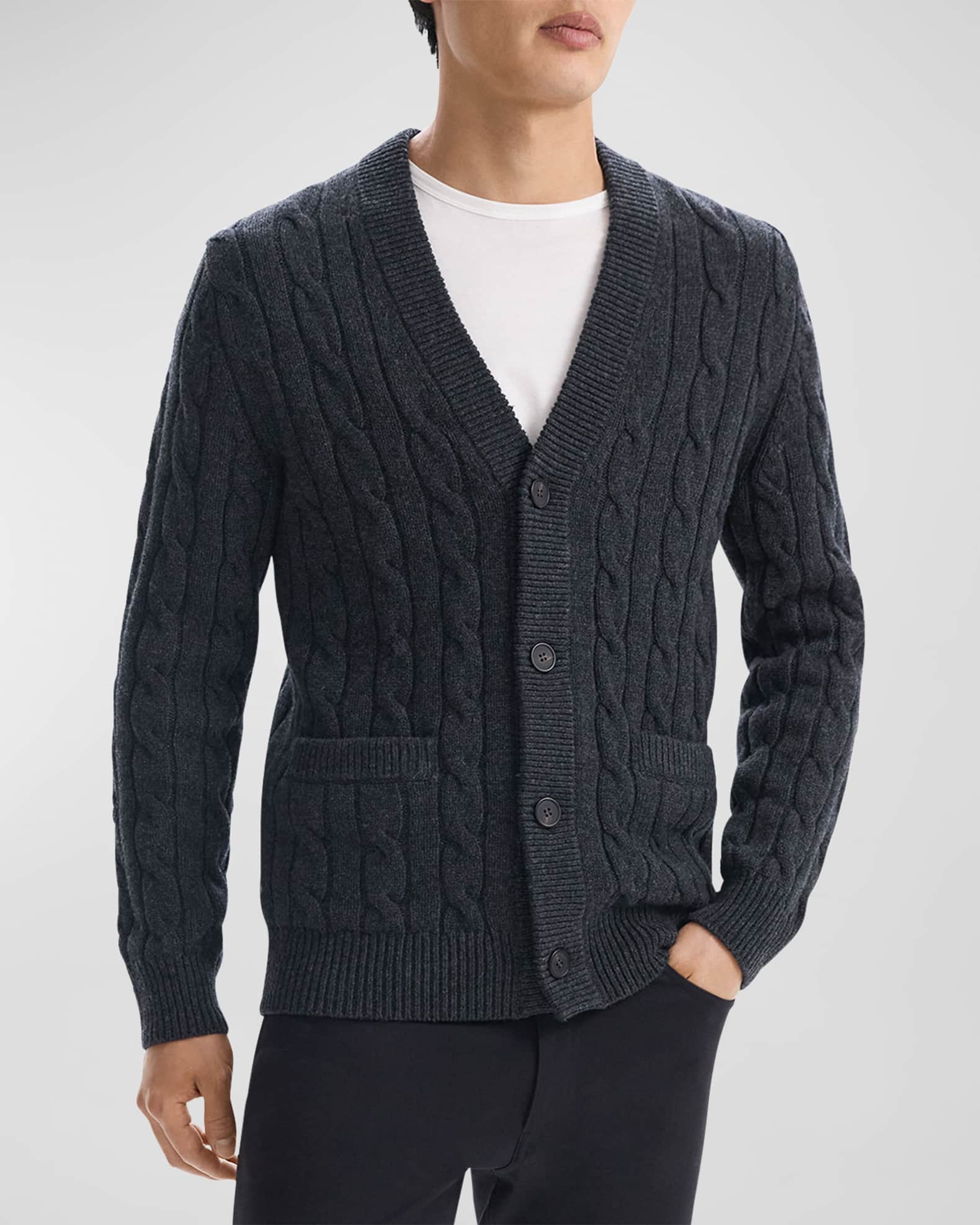 Men s Wool Cashmere Cable Cardigan