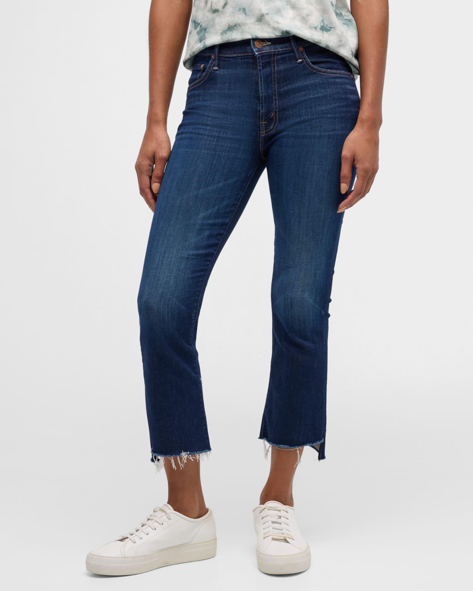 MOTHER Women's 1157-180 Insider Crop Step Fray, Not Guilty