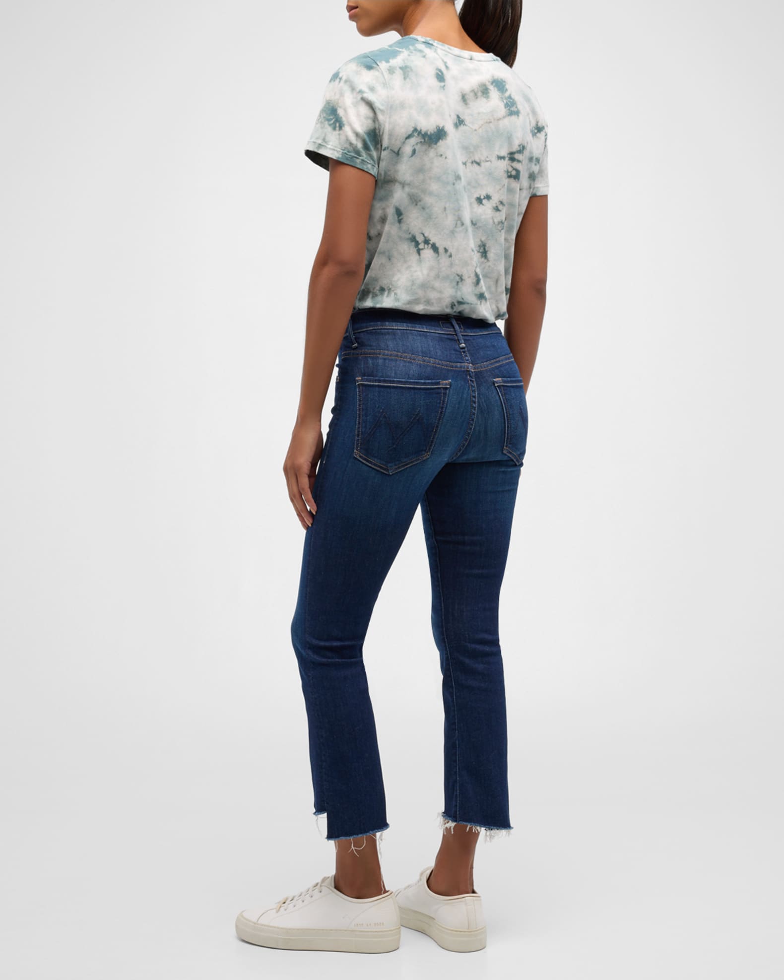 MOTHER Lil' Insider Crop Step Fray Jeans | Neiman Marcus