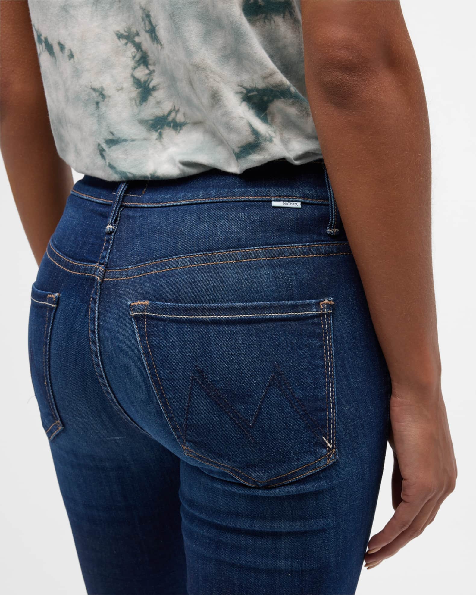 MOTHER Lil' Insider Crop Step Fray Jeans | Neiman Marcus