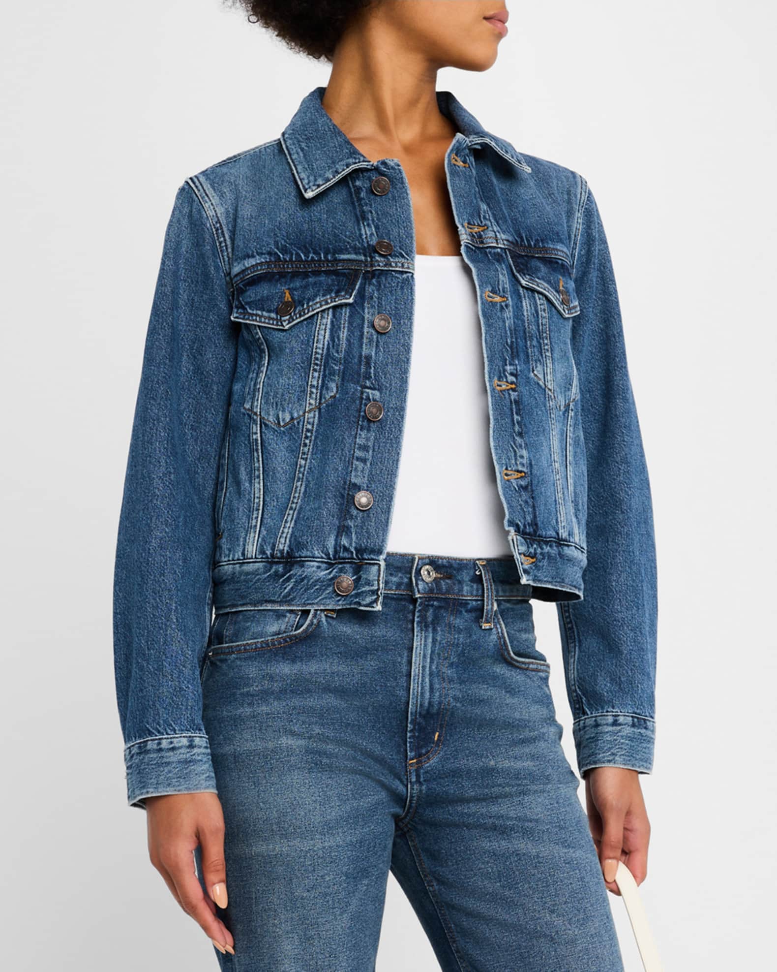 Neiman marcus jean jacket outlet