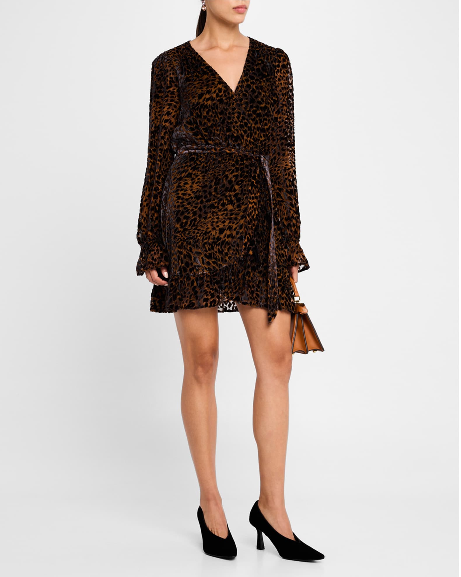 Cheetah wrap dress hot sale